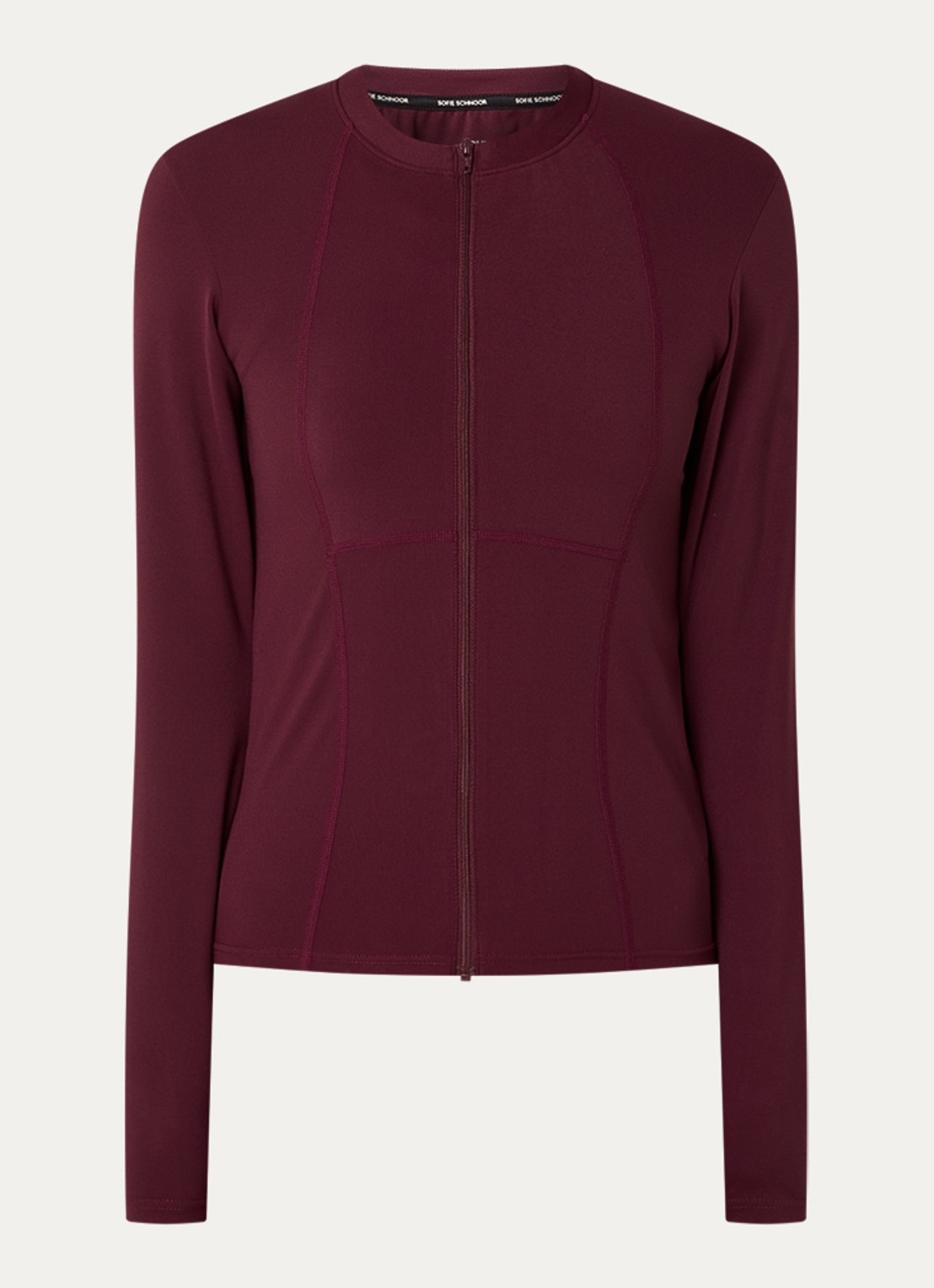 Sofie Schnoor Jayaspo sweatvest met stretch - voorkant bordeauxrood