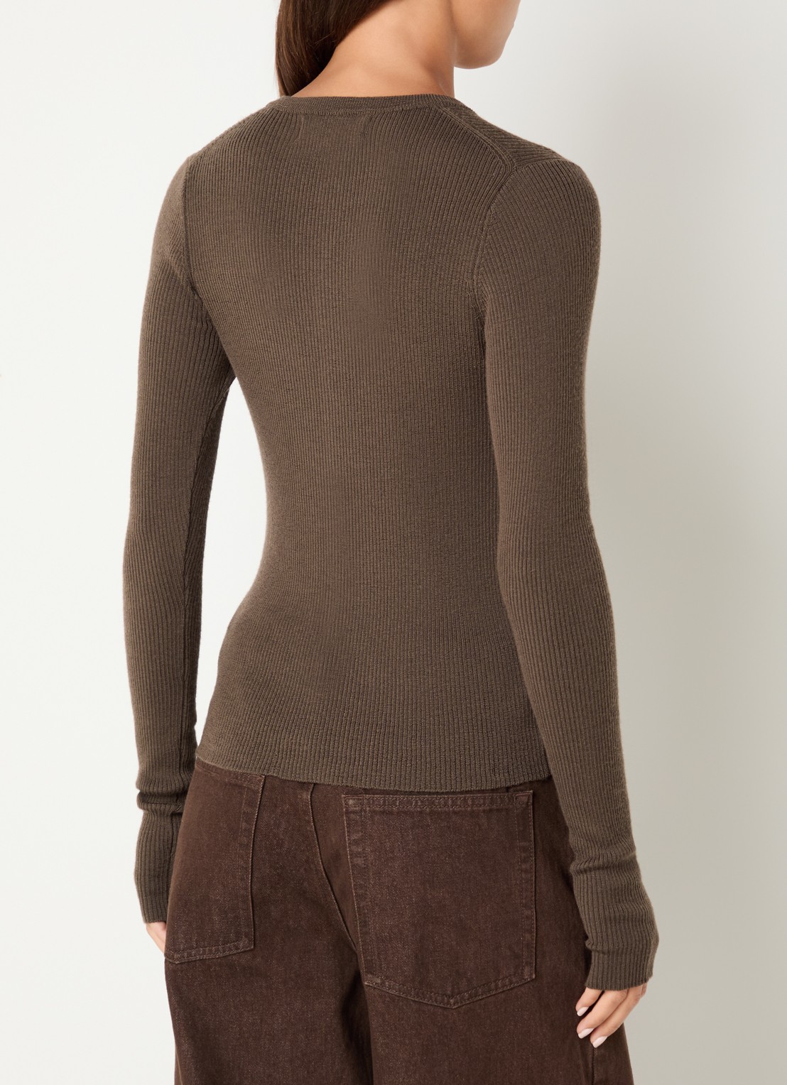 Sofie Schnoor Jules ribgebreid vest - achterkant 3 bruin