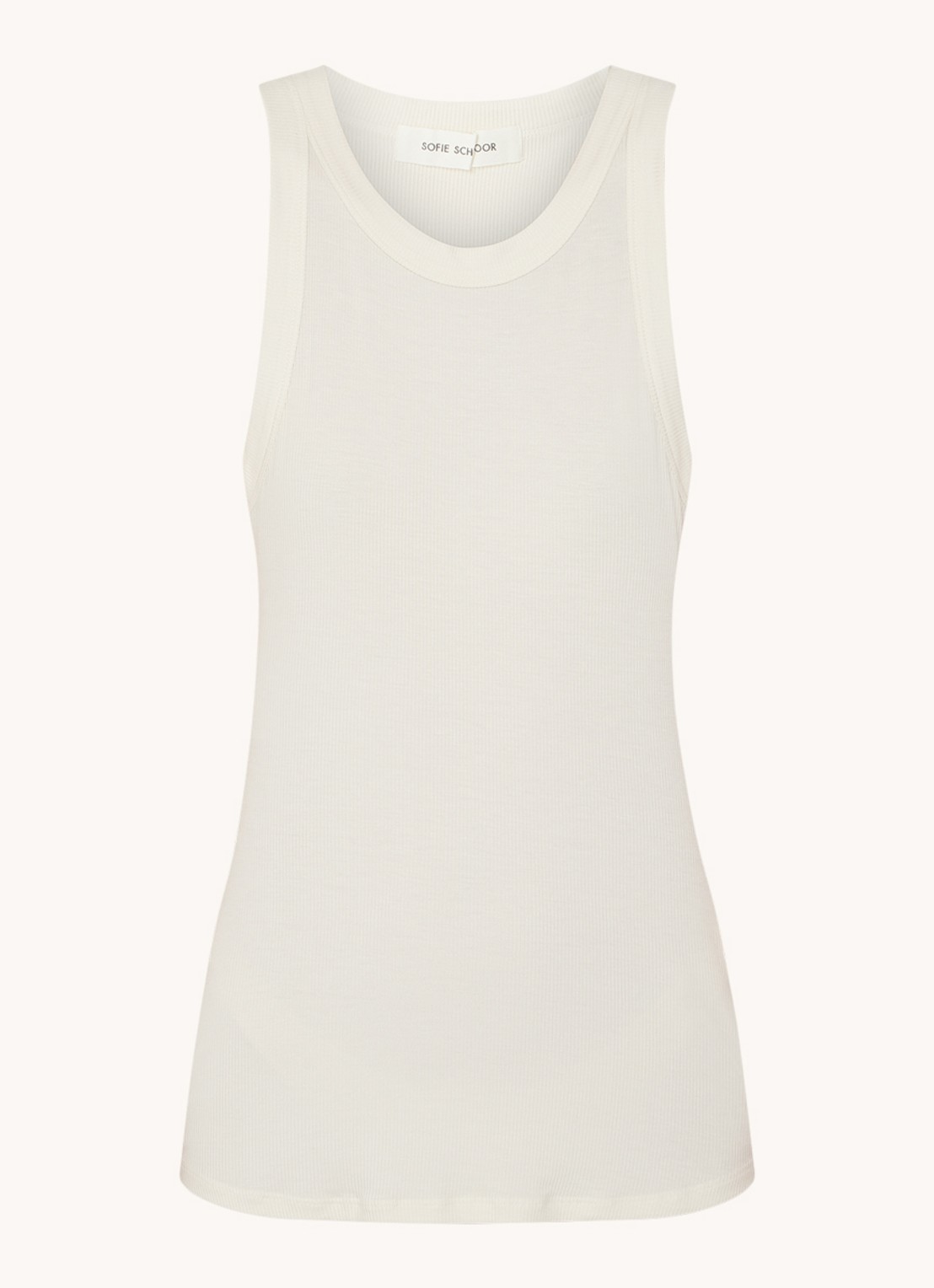Sofie Schnoor Julliesw tanktop met ribstructuur - voorkant 2 creme