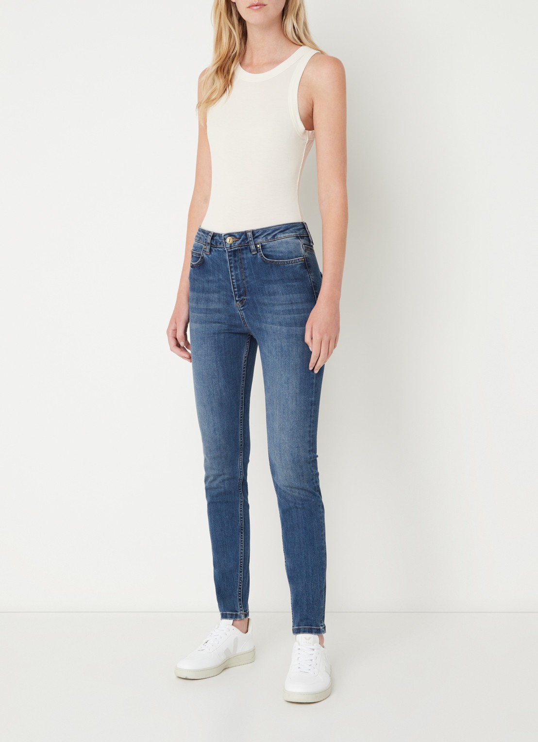 Sofie Schnoor Julliesw tanktop met ribstructuur - voorkant 3 creme