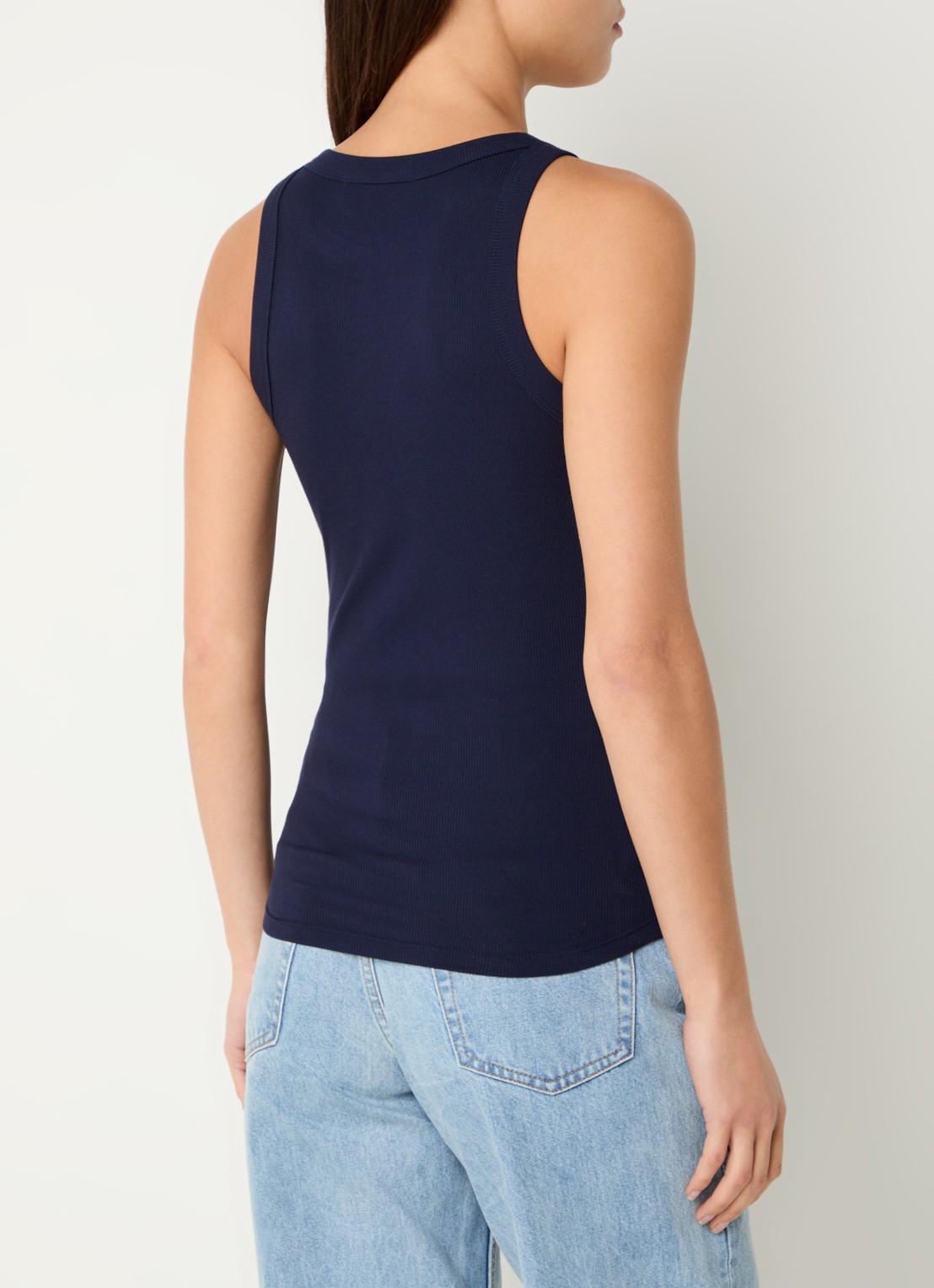 Sofie Schnoor Julliesw tanktop met ribstructuur - achterkant 4 donkerblauw