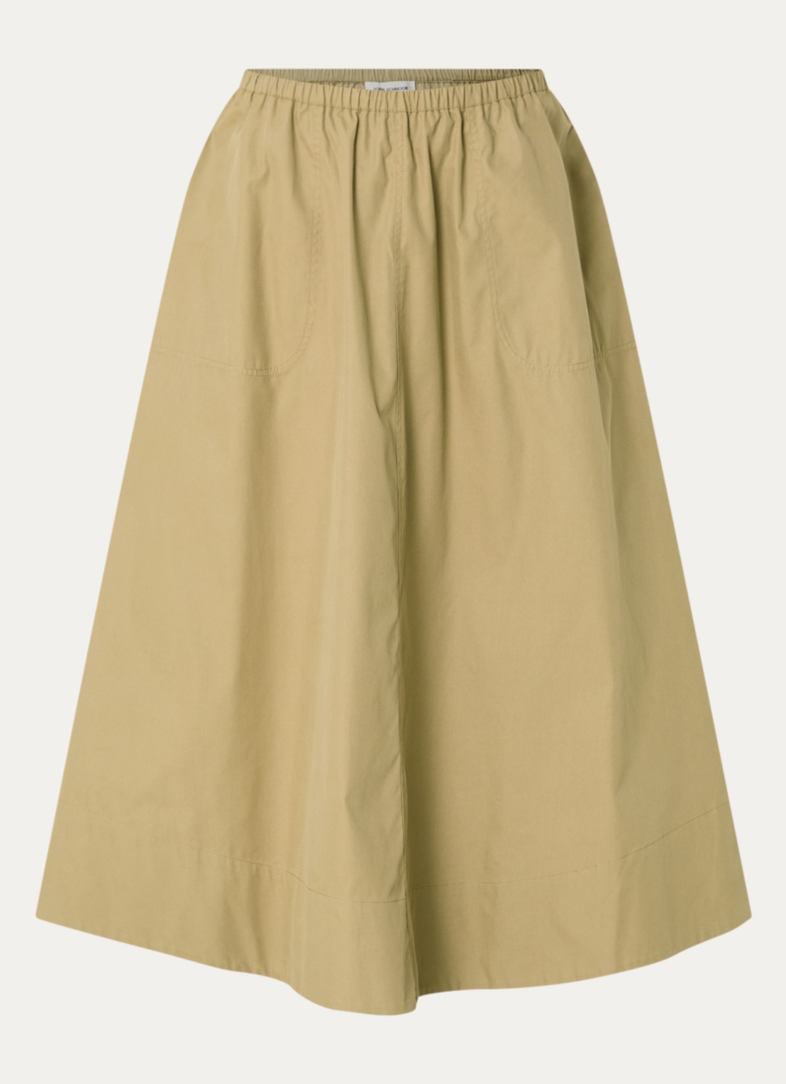 Sofie Schnoor Juneau A-lijn maxi rok - voorkant 3 khaki