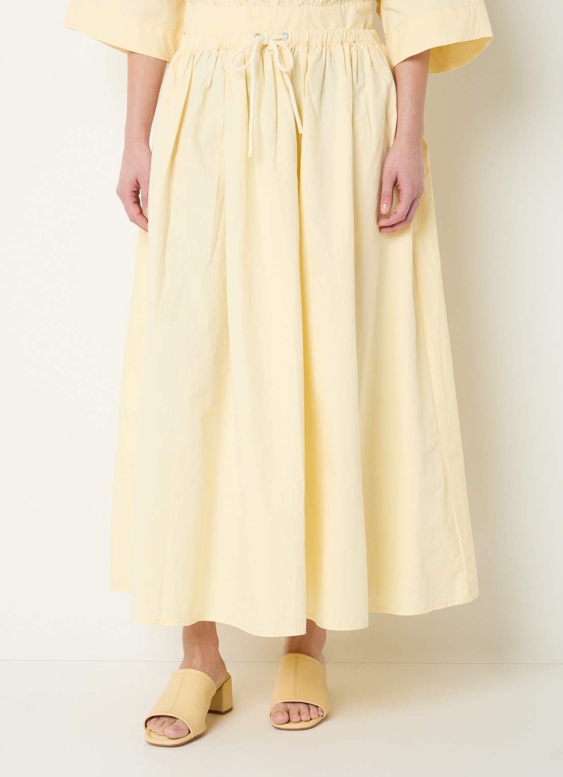 Sofie Schnoor Juneau maxi A-lijn rok  - detail 3 geel