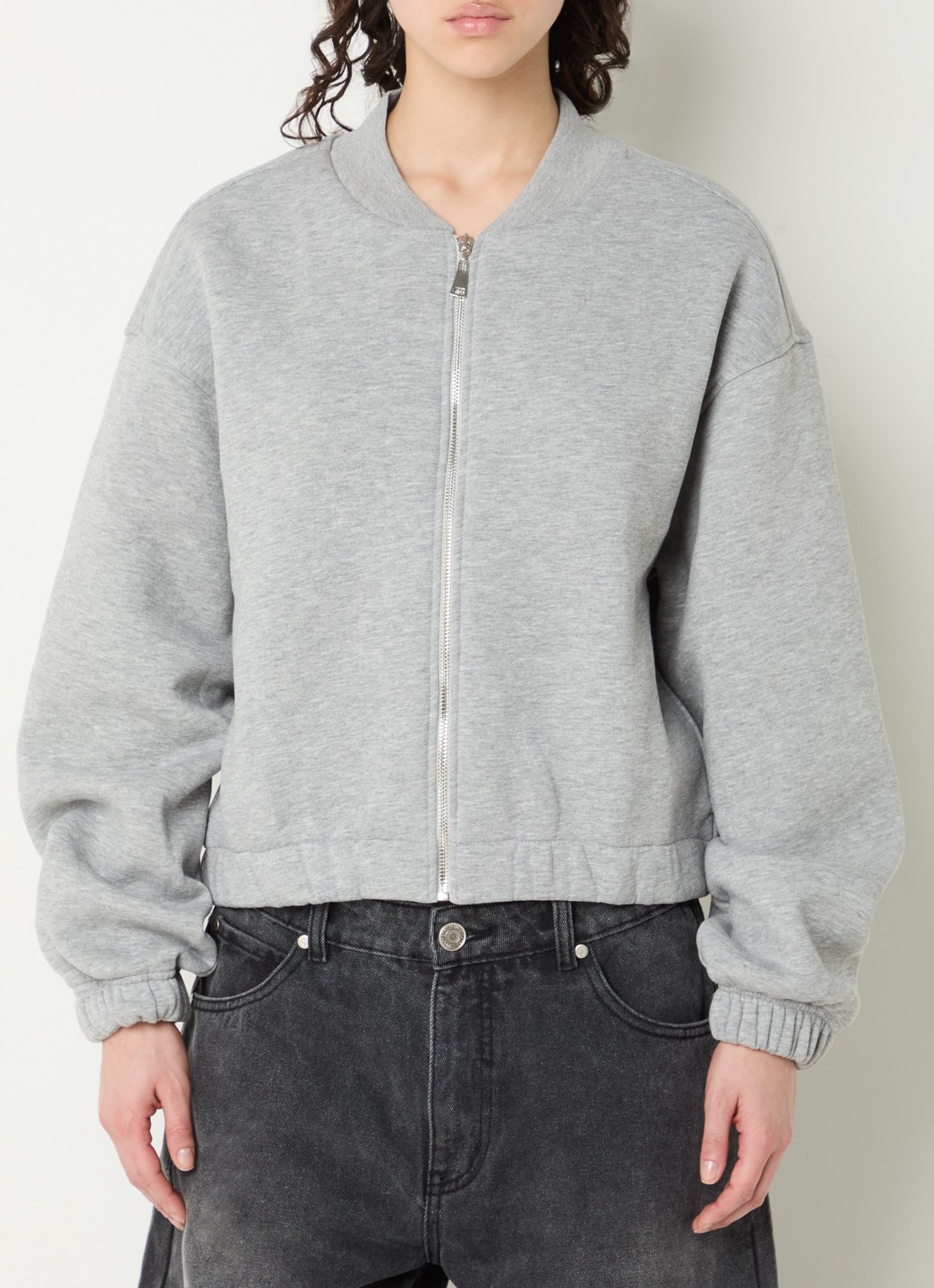 Sofie Schnoor Katie cropped  sweatvest - detail 3 grijsmele