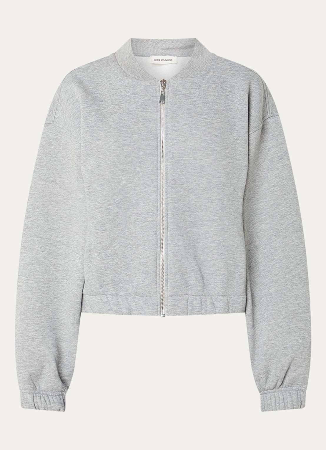 Sofie Schnoor Katie cropped  sweatvest - voorkant grijsmele
