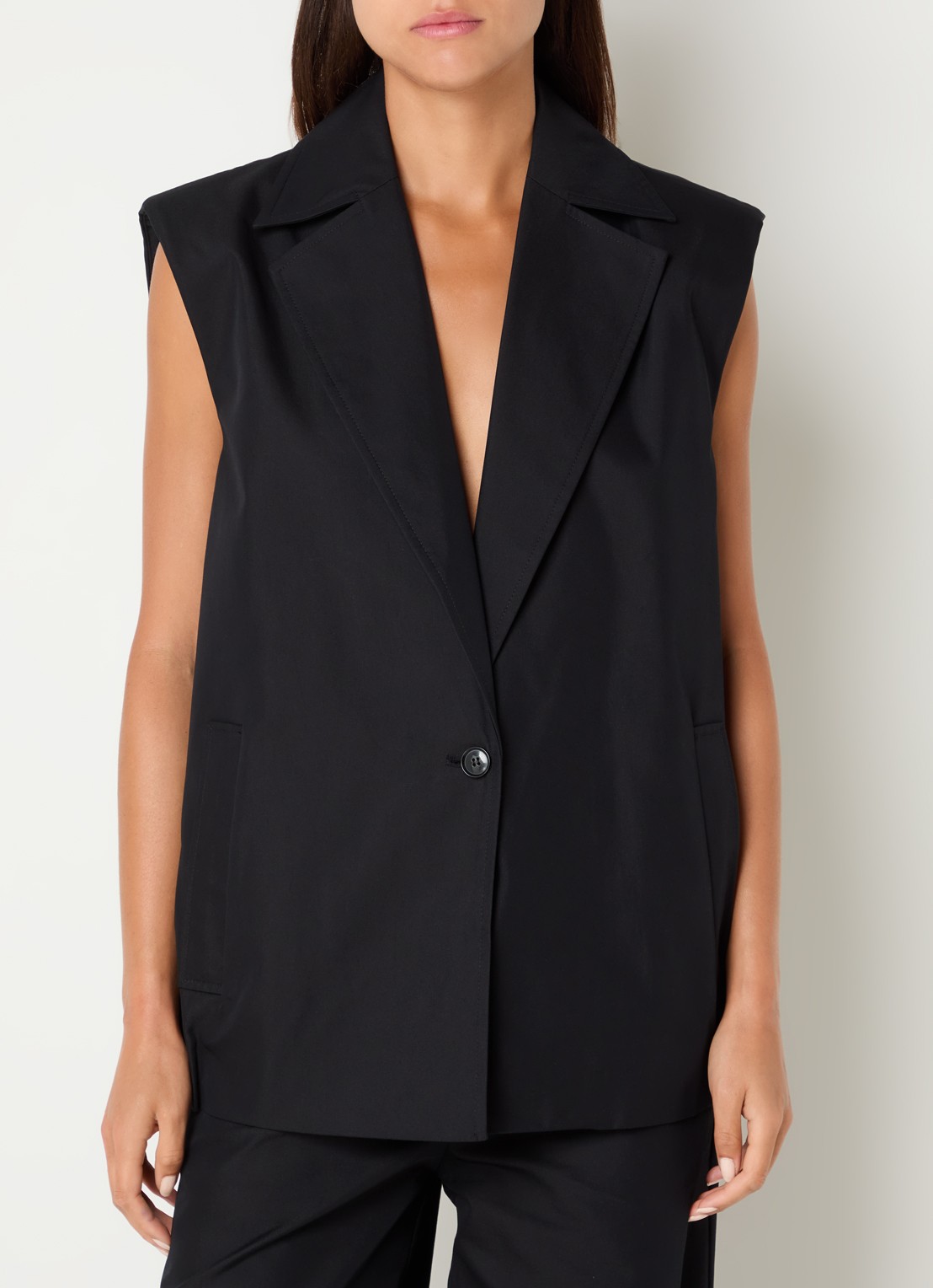 Sofie Schnoor Lanea gilet met steekzakken - detail 4 zwart