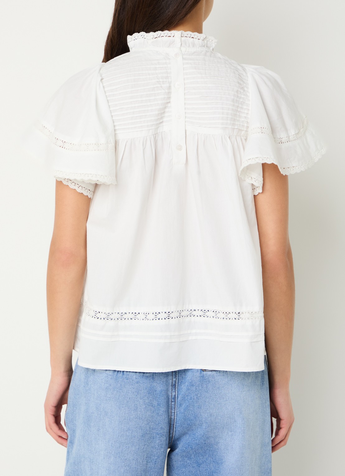 Sofie Schnoor lilou top met broderie - achterkant 2 wit