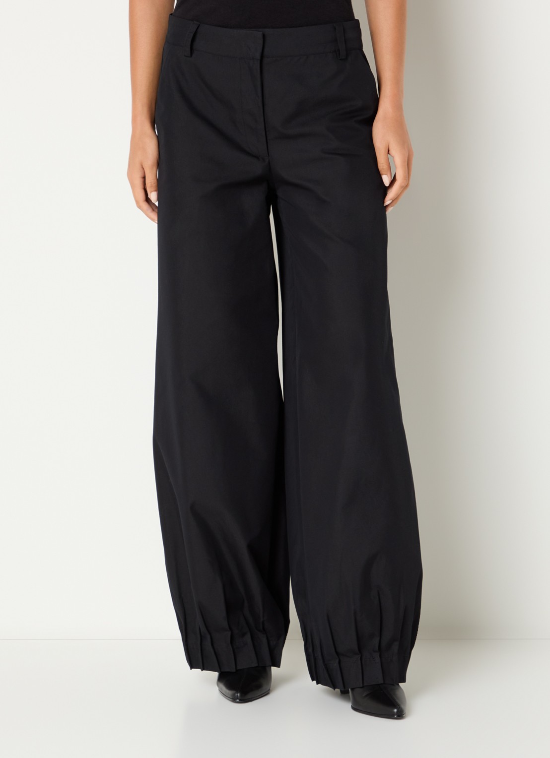 Sofie Schnoor Louanasw high waist balloon fit pantalon met plooidetail - detail zwart
