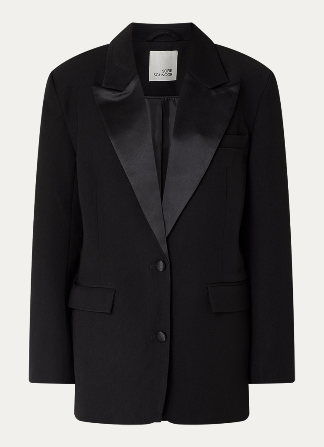 Sofie Schnoor Lovelle blazer met klepzakken - voorkant 2 zwart