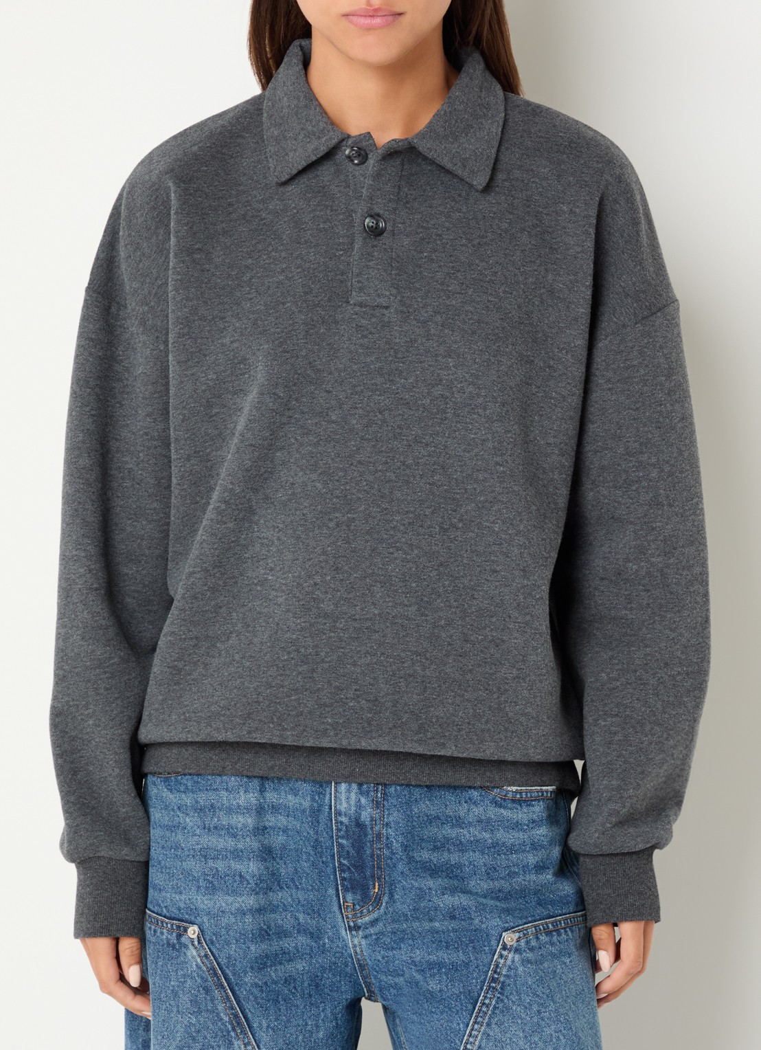 Sofie Schnoor Lume sweater met polokraag - detail 4 donkergrijs