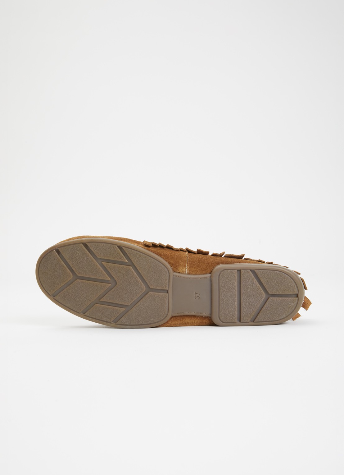 Sofie Schnoor Margitsw mocassin van suède met franjes - detail 4 cognac