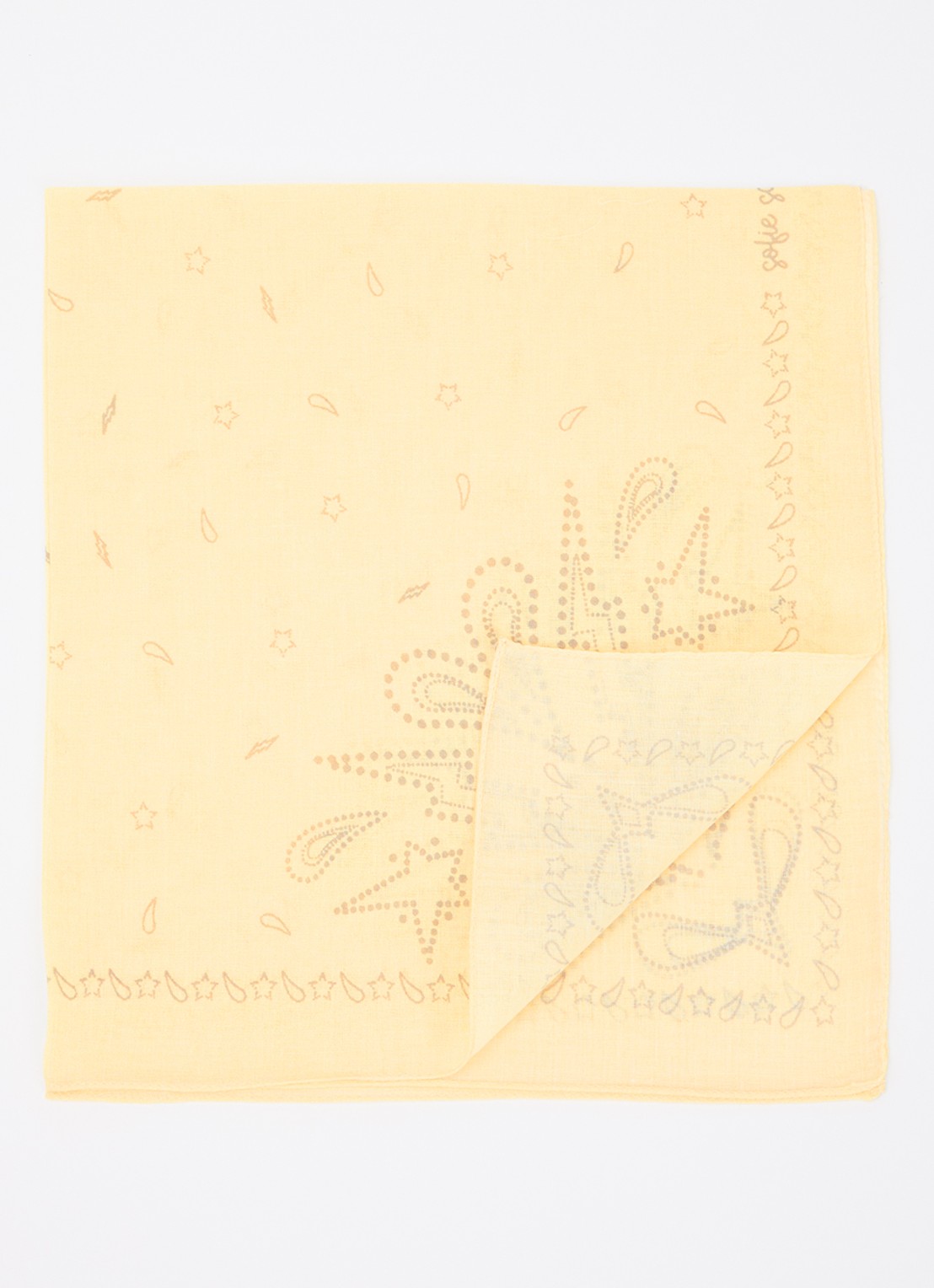 Sofie Schnoor Marily sjaal 53 x 56 cm  - voorkant 3 geel