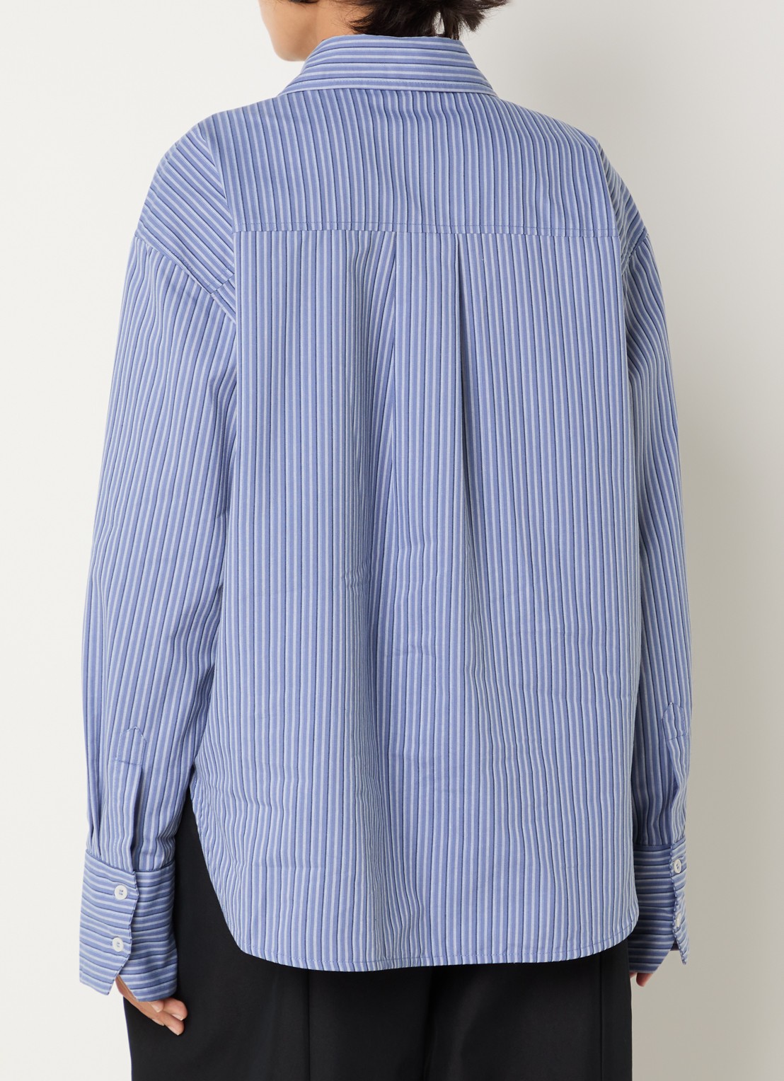 Sofie Schnoor Mashasw blouse met streepprint - achterkant 2 staalblauw
