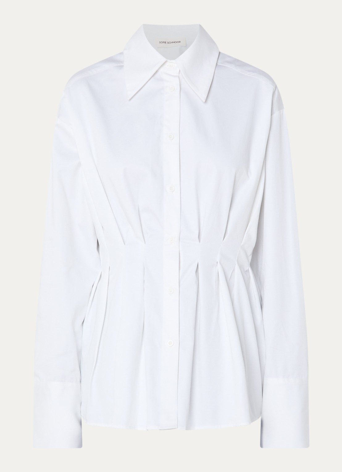 Sofie Schnoor Mikrasw blouse met plooidetail - voorkant wit