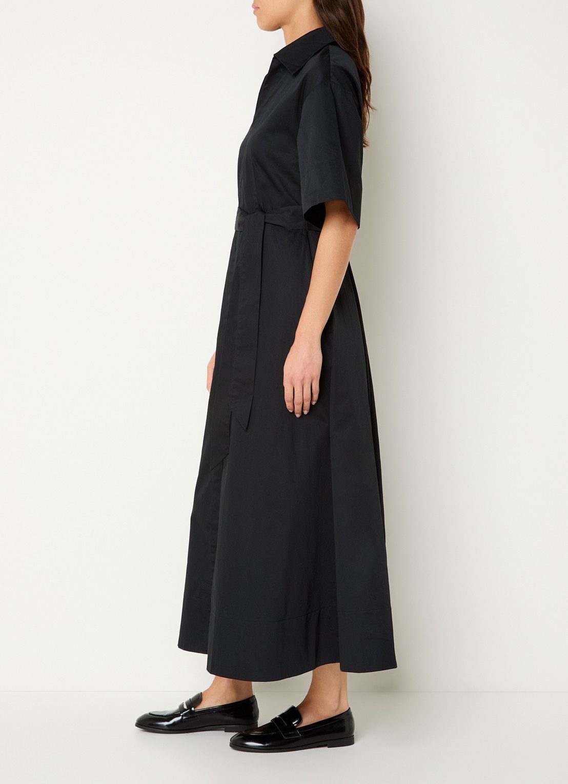 Sofie Schnoor Minasw maxi tuniekjurk met ceintuur - voorkant 4 zwart