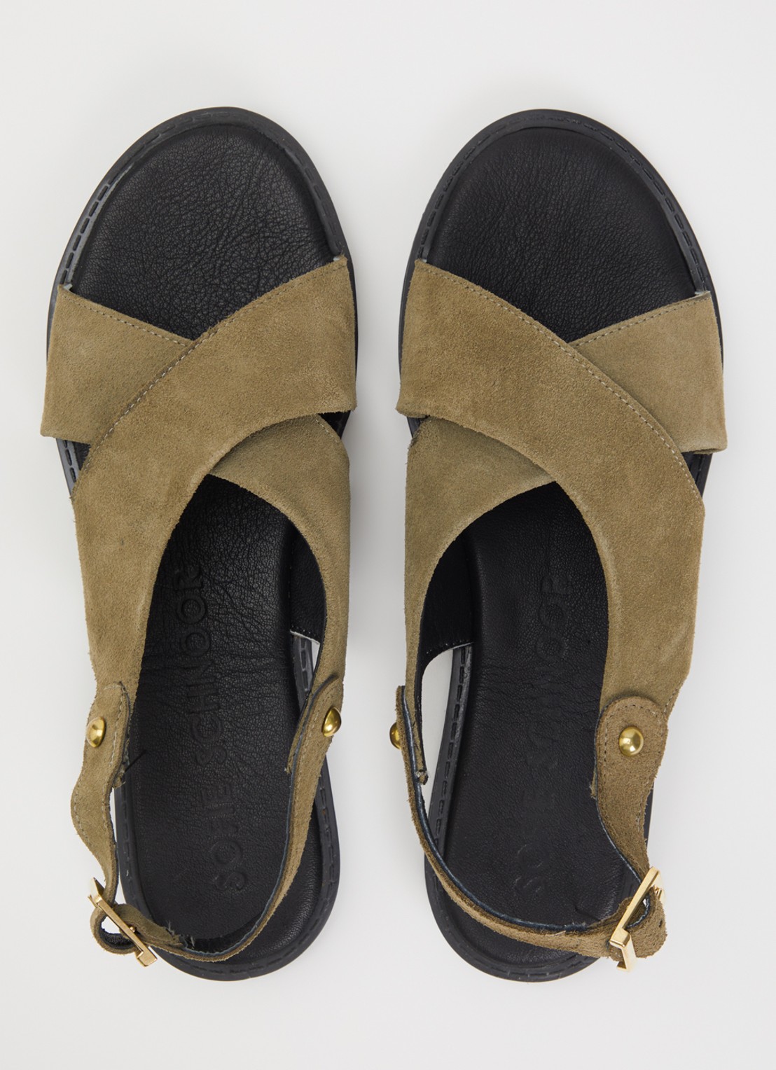 Sofie Schnoor Novasw sandaal van suède - detail 3 donkerkhaki