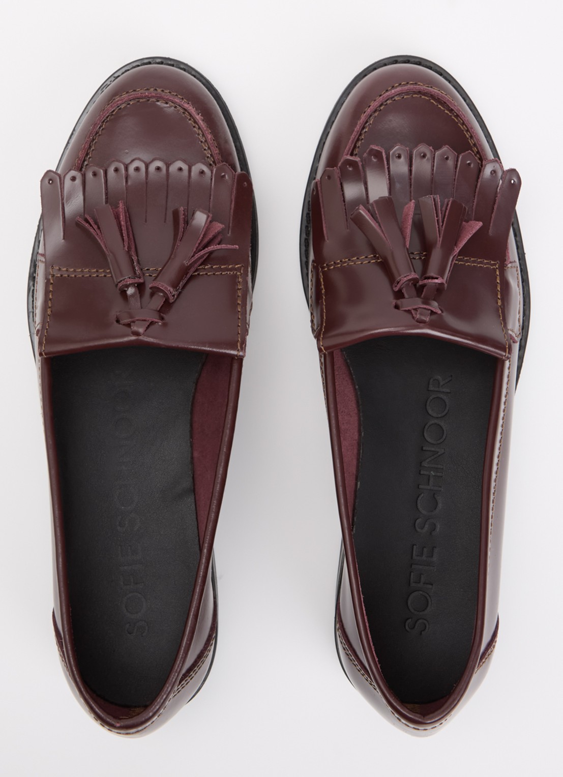 Sofie Schnoor Olivia loafer van leer - detail 4 bordeauxrood
