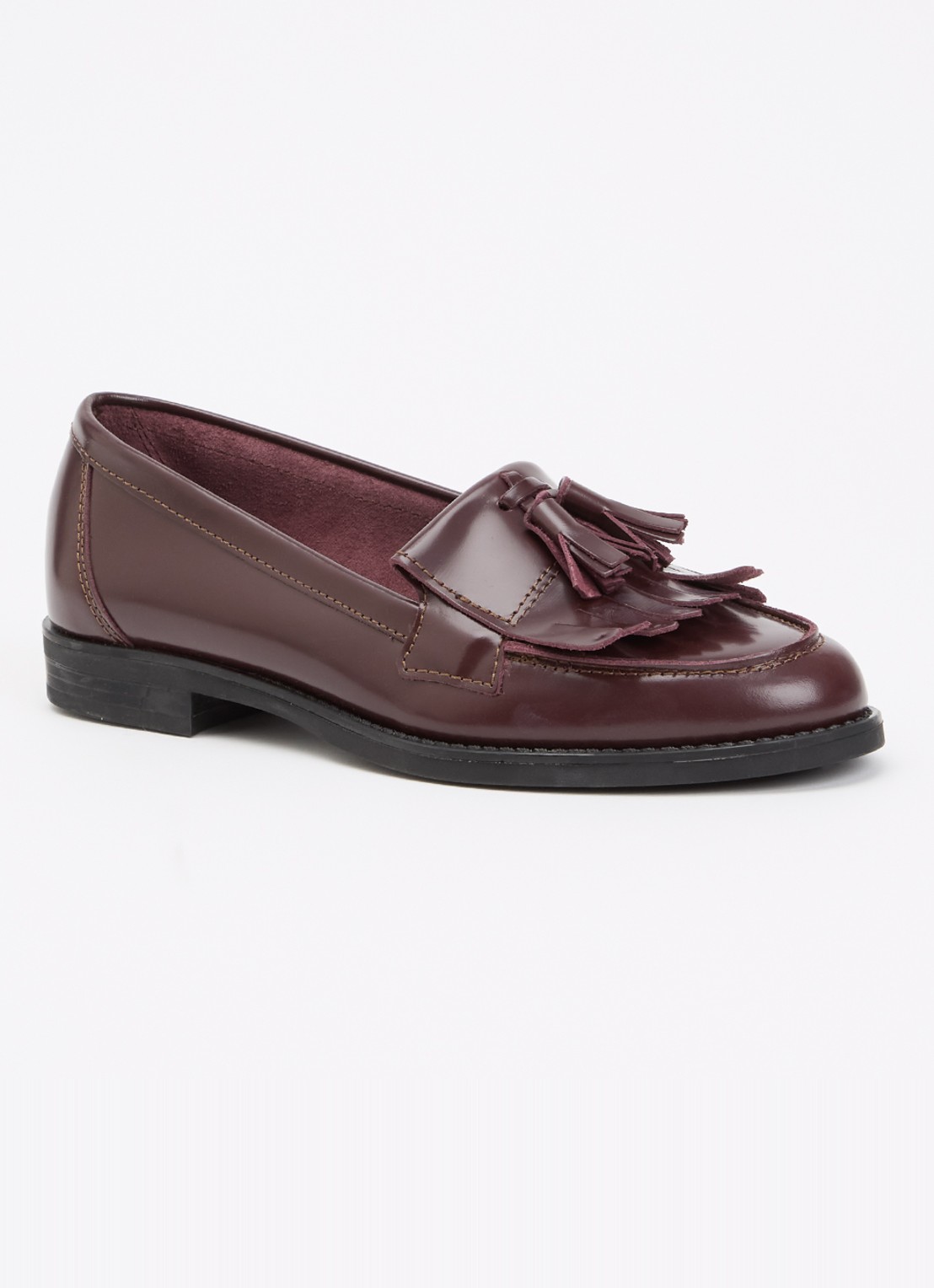 Sofie Schnoor Olivia loafer van leer - voorkant 2 bordeauxrood