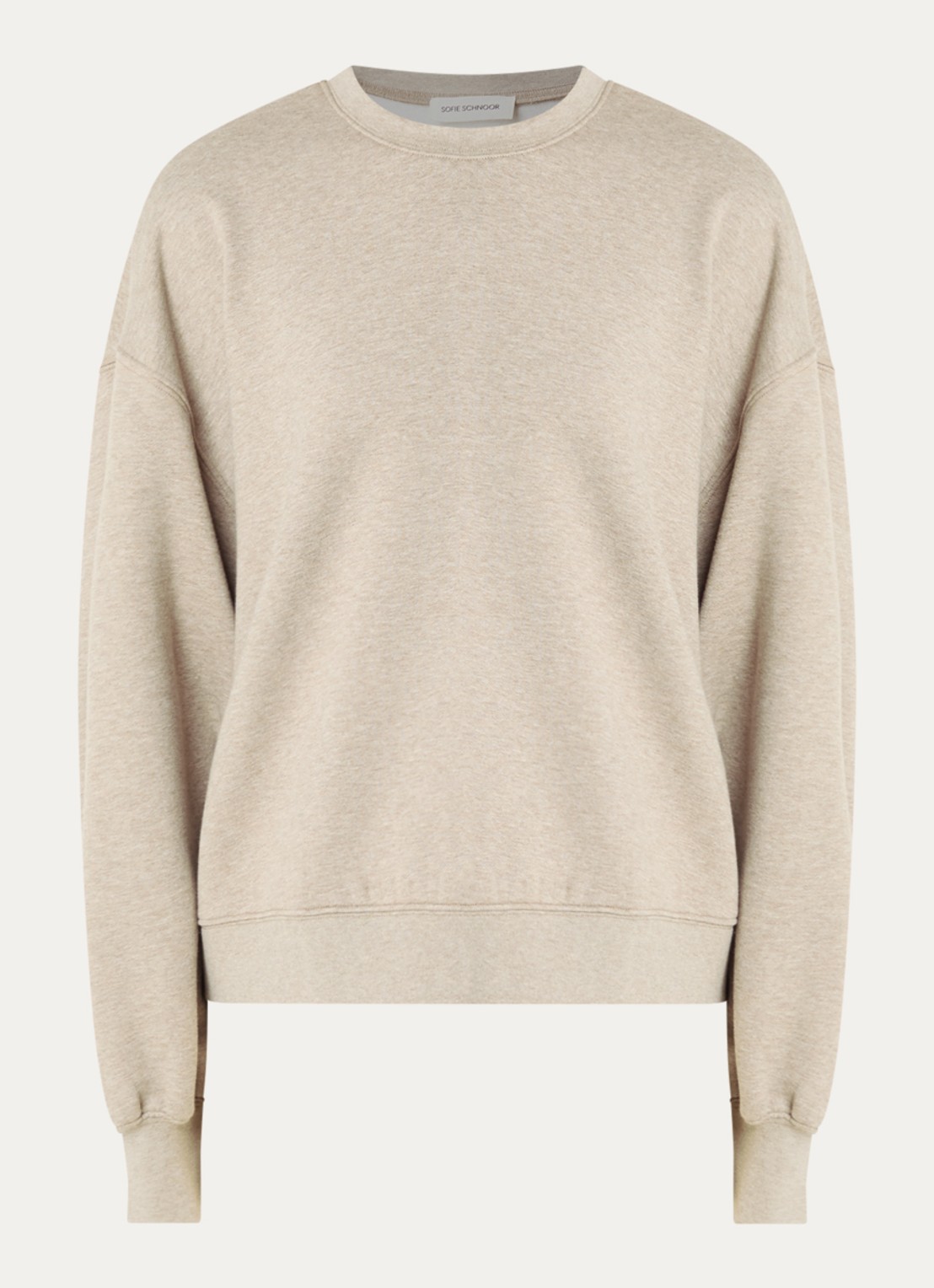 Sofie Schnoor Otila oversized sweater met backprint - voorkant 3 beige