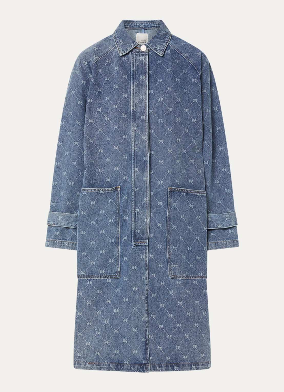 Sofie Schnoor Pippas spijkerjas met logoprint - voorkant 2 indigo