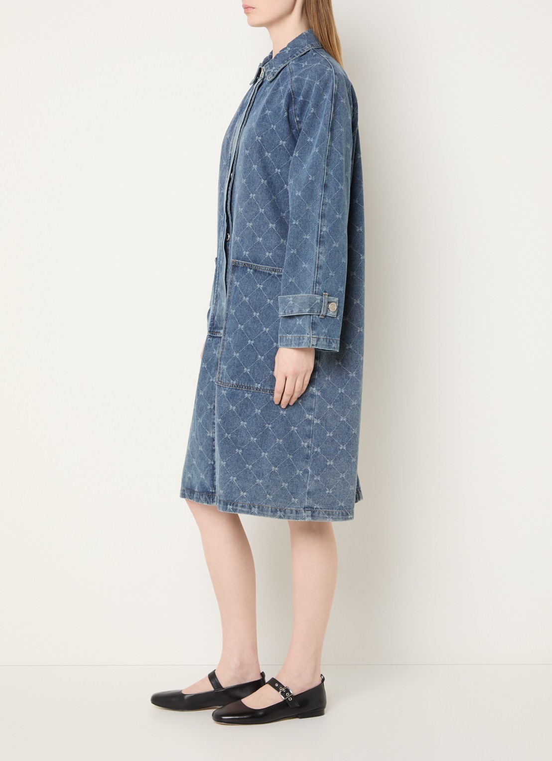 Sofie Schnoor Pippas spijkerjas met logoprint - voorkant 3 indigo