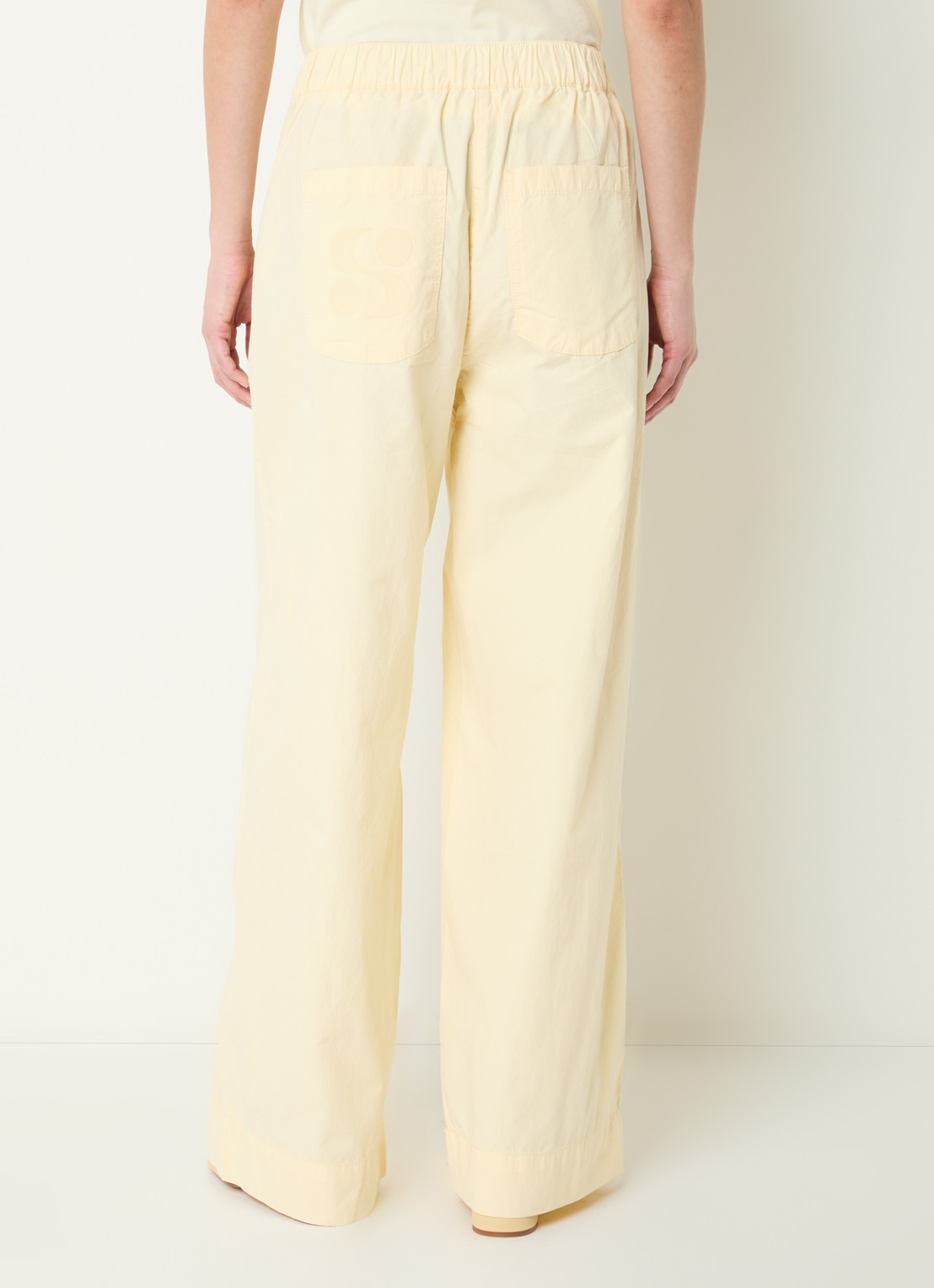 Sofie Schnoor Reine high waist wide leg broek - achterkant geel