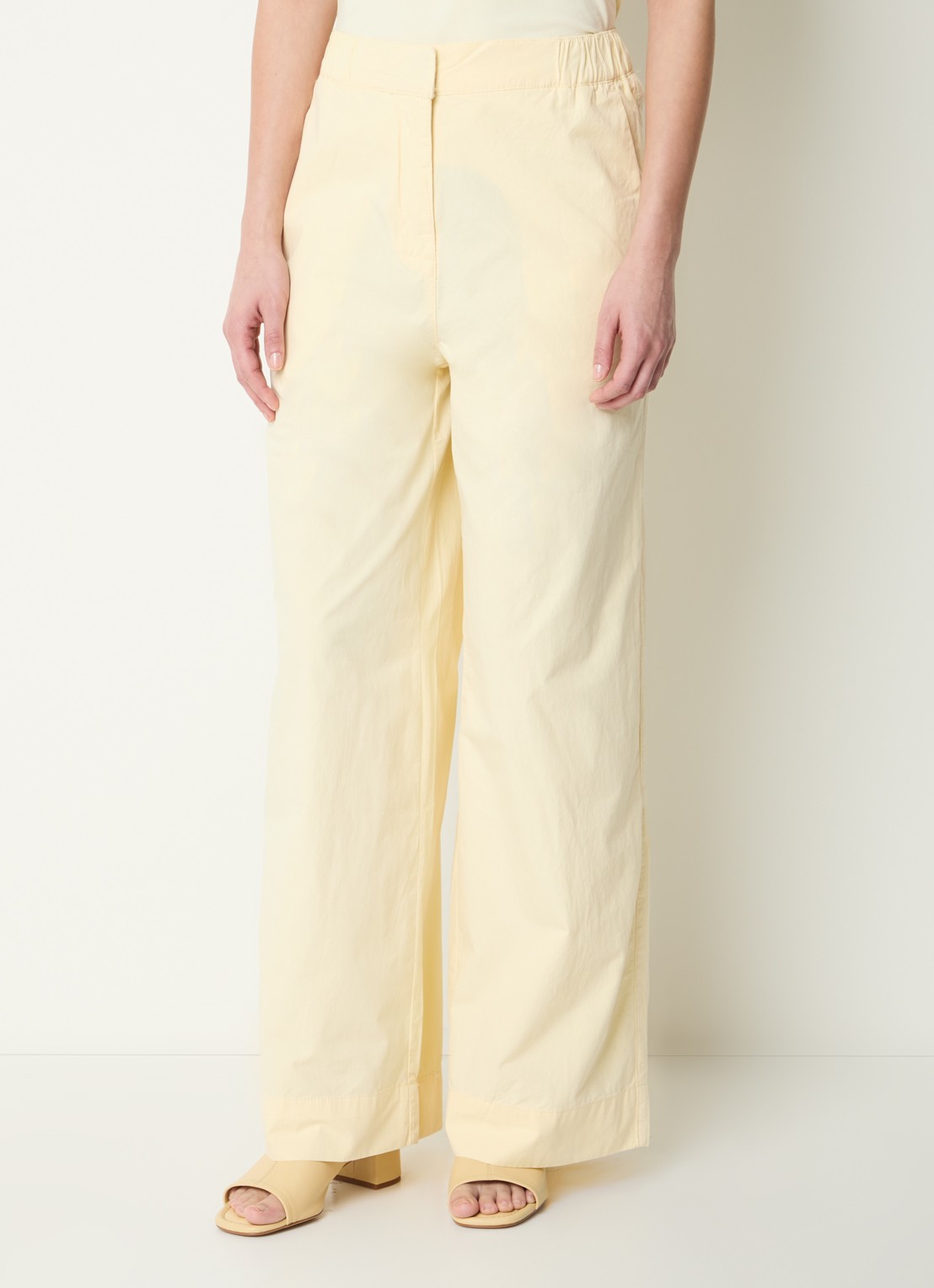 Sofie Schnoor Reine high waist wide leg broek - detail 2 geel