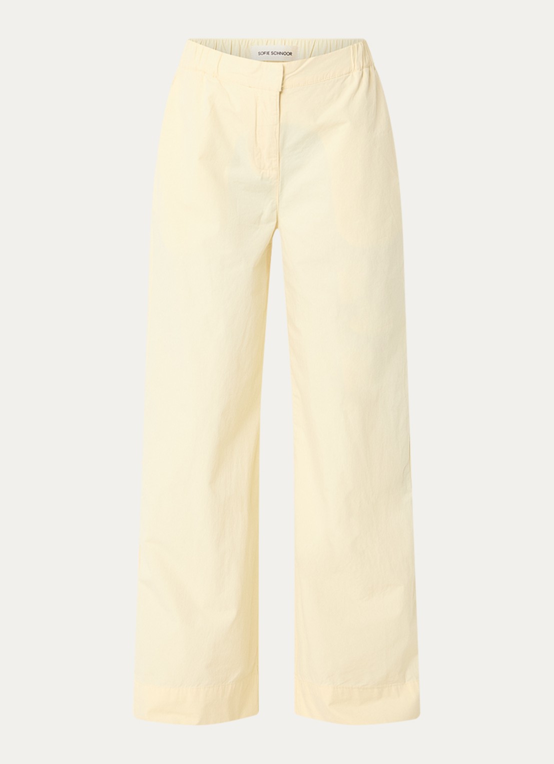 Sofie Schnoor Reine high waist wide leg broek - voorkant 3 geel
