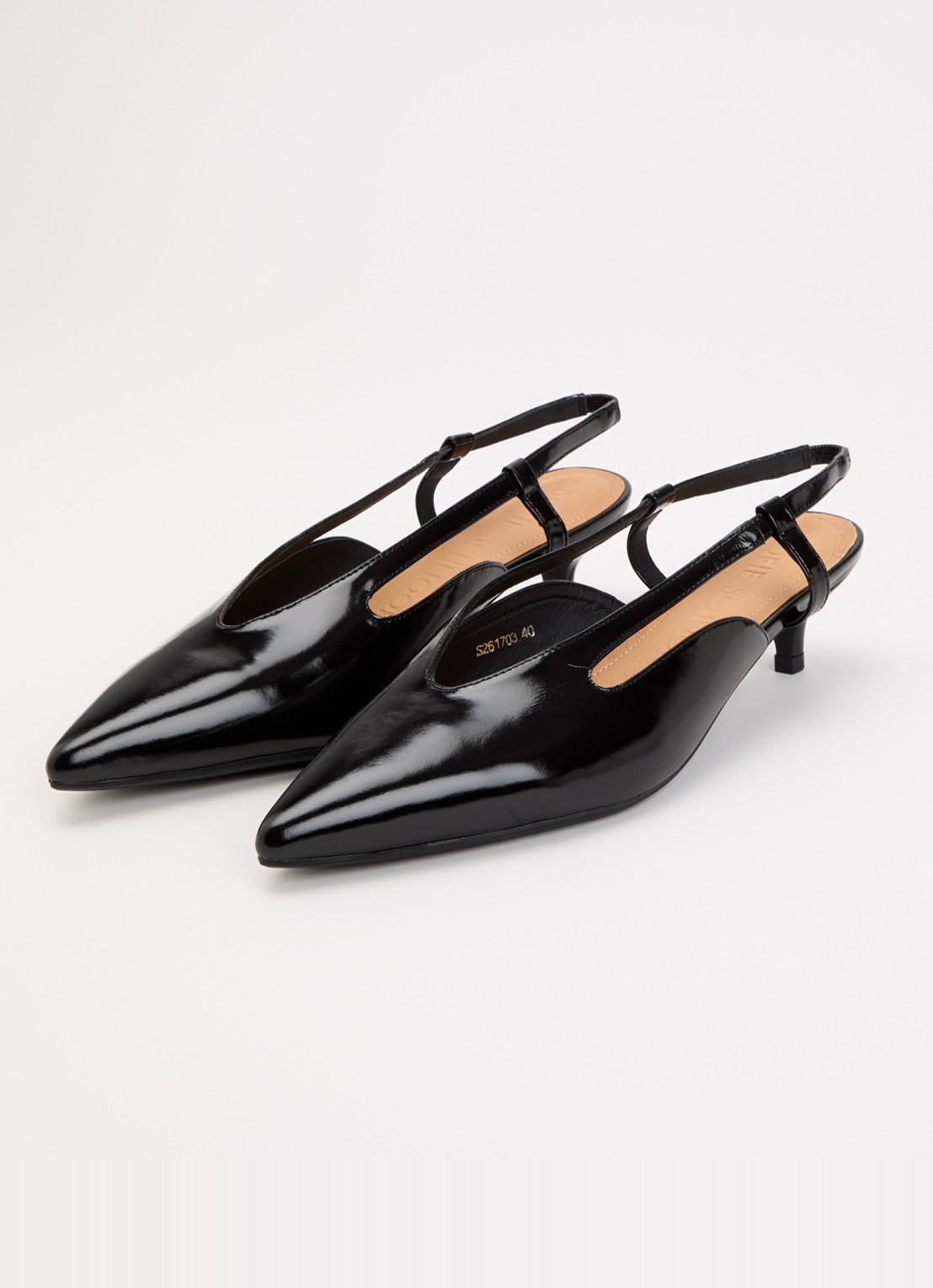 Sofie Schnoor Rill slingback van leer - detail zwart