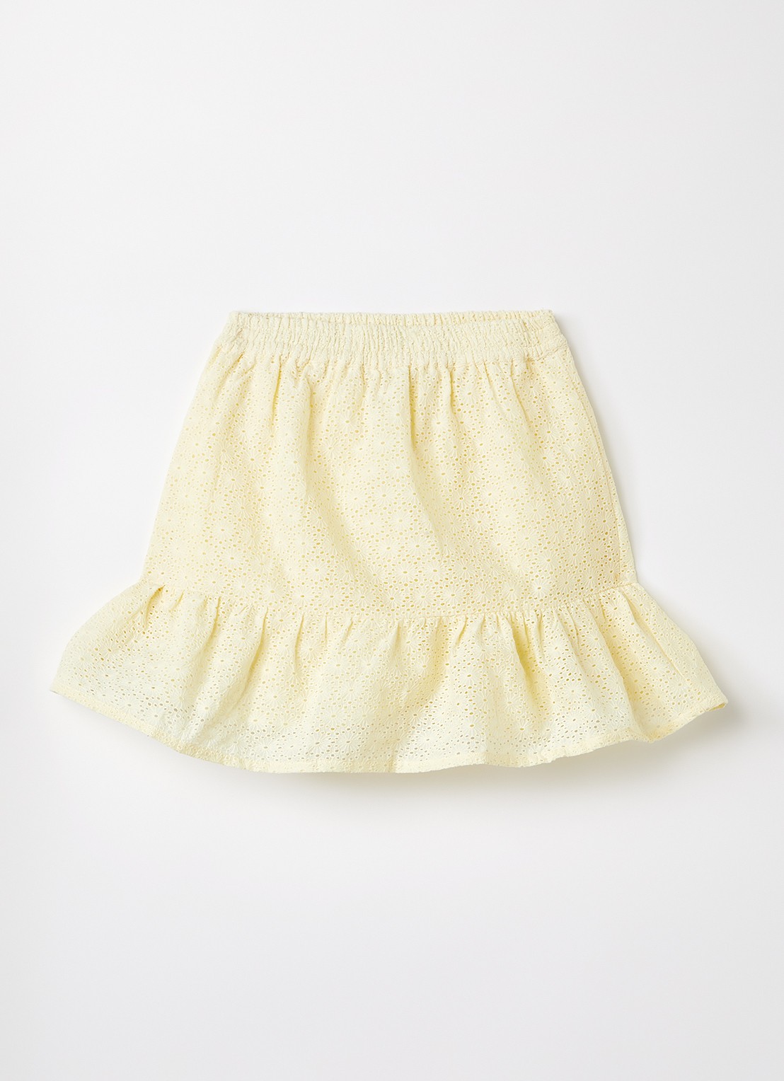 Sofie Schnoor Rok met broderie - voorkant 2 lichtgeel