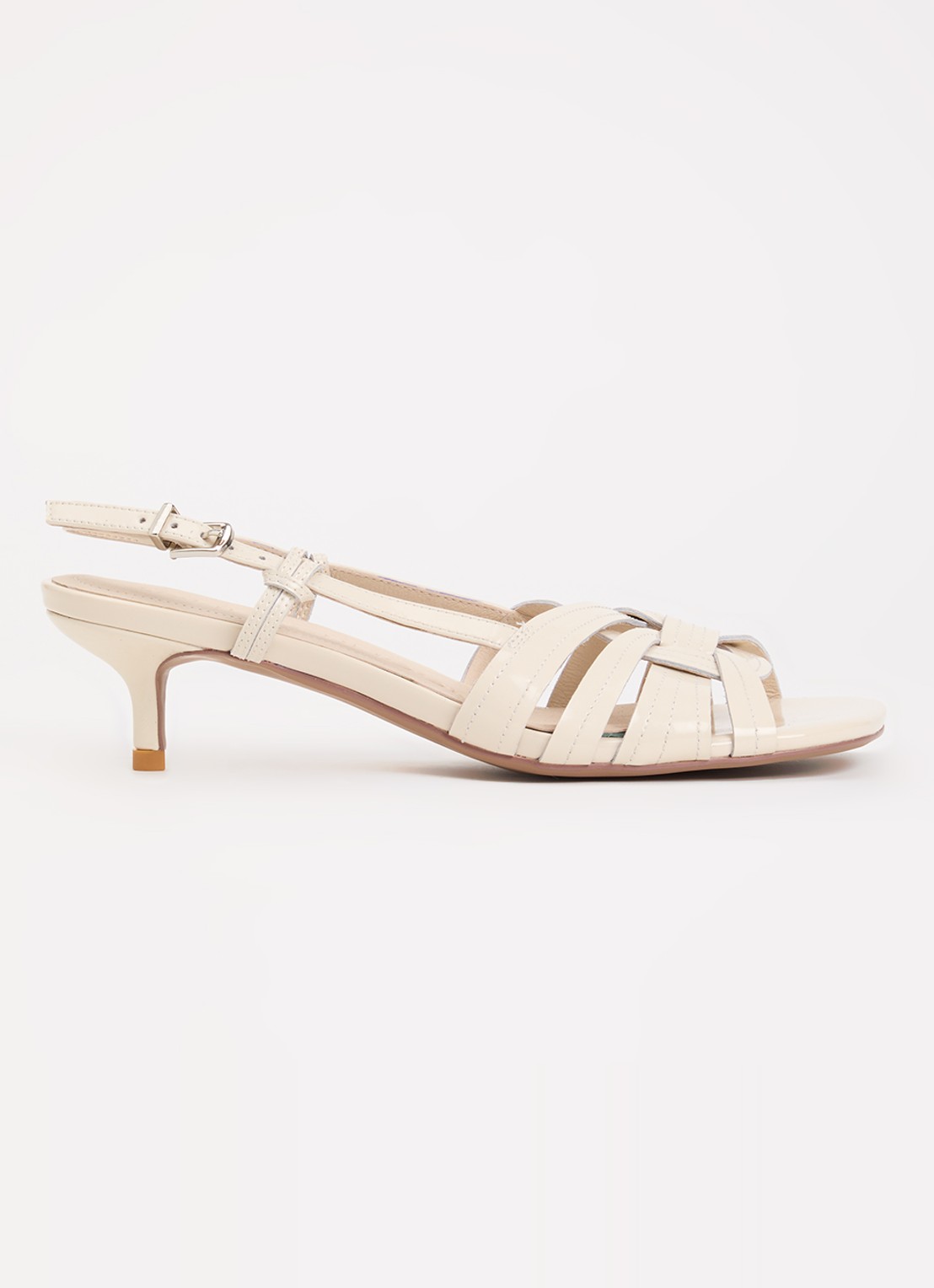 Sofie Schnoor Rosalindsw sandalette van lakleer met gevlochten detail - voorkant 5 gebroken wit