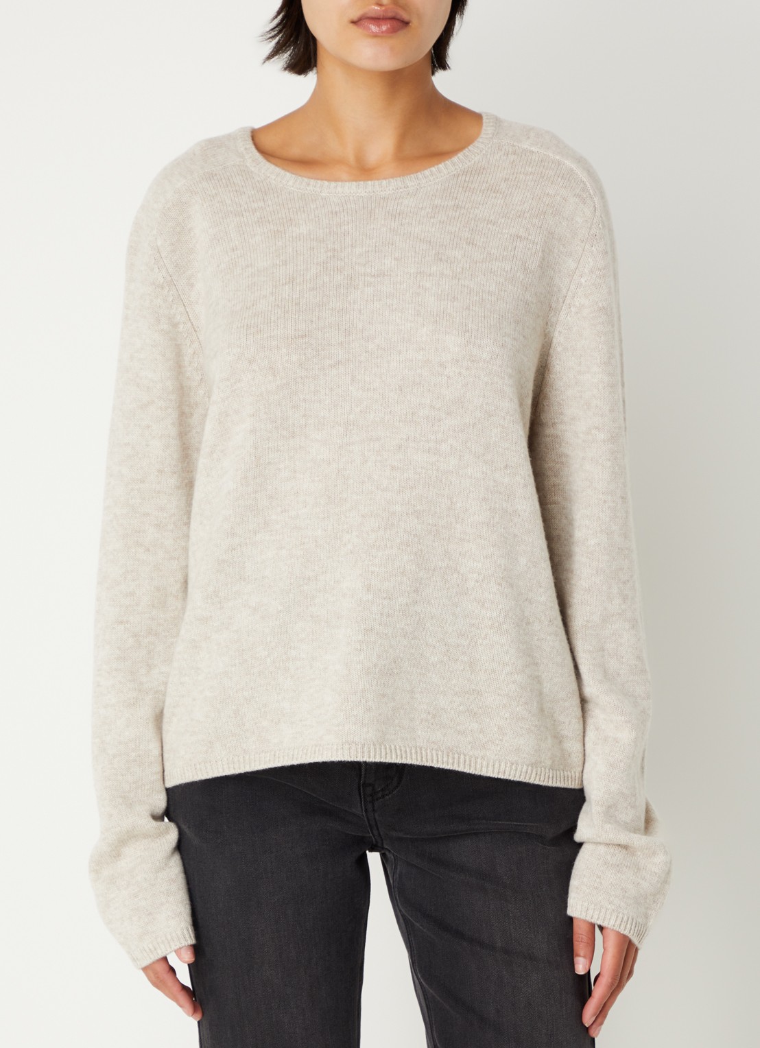 Sofie Schnoor Saya fijngebreide pullover met gemêleerd dessin - detail 4 beige
