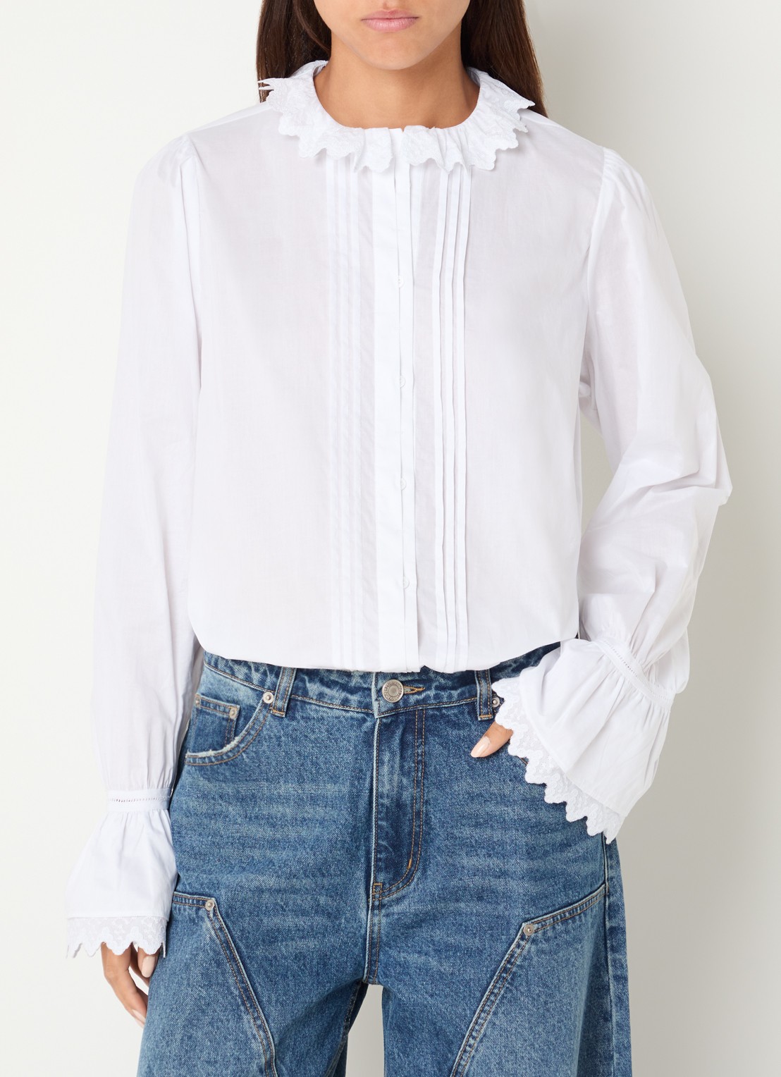 Sofie Schnoor Serena oversized blouse  - detail 4 wit