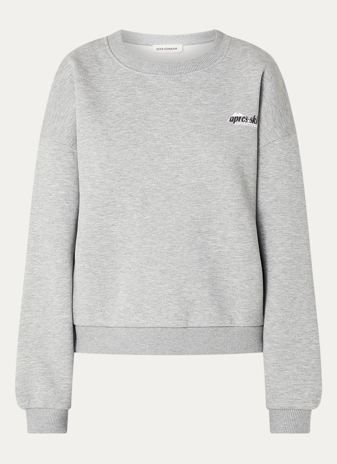 Sofie Schnoor Sweater met front- en backprint - voorkant grijsmele
