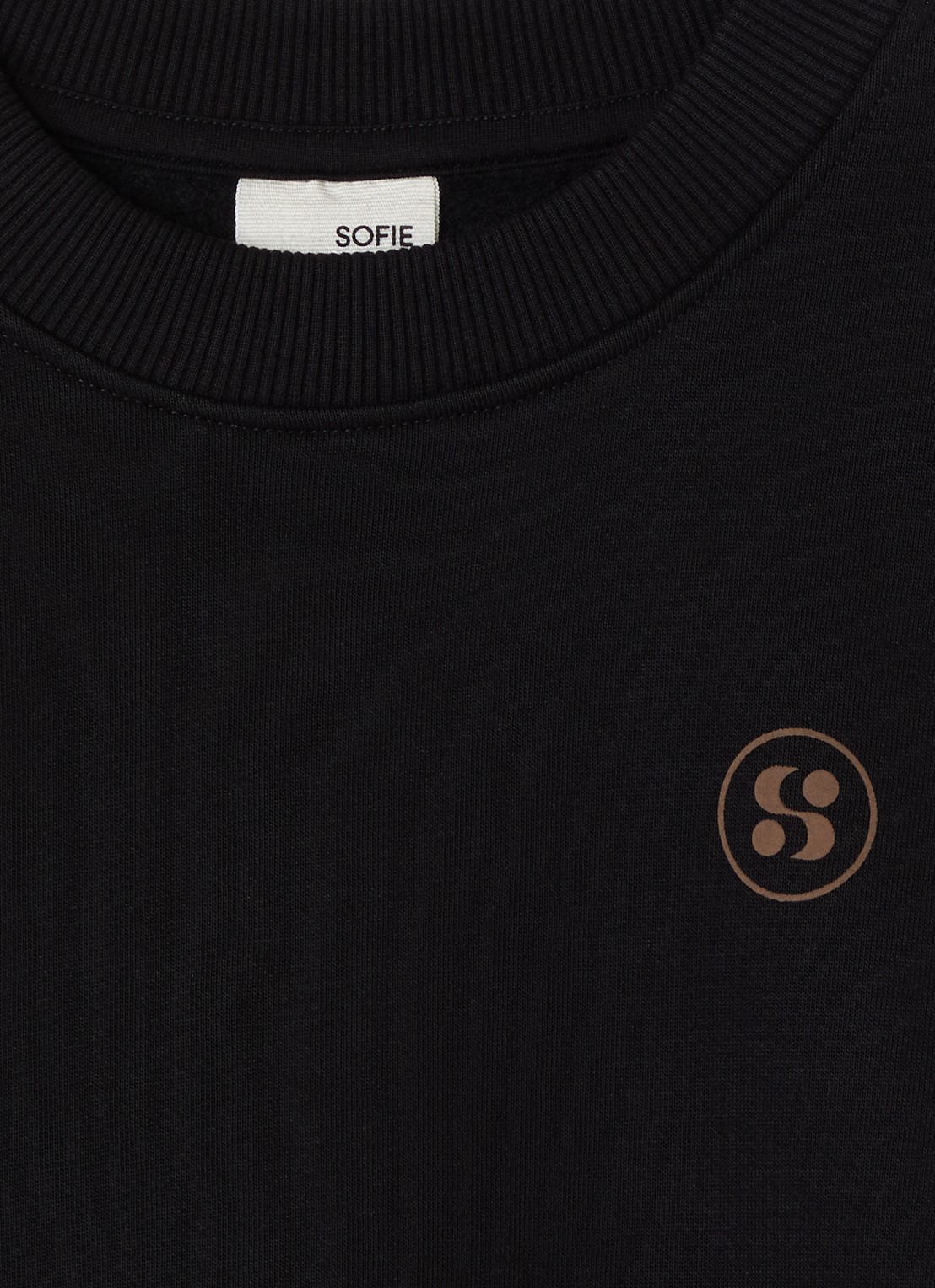 Sofie Schnoor Sweater met logo- en backprint - detail 3 zwart