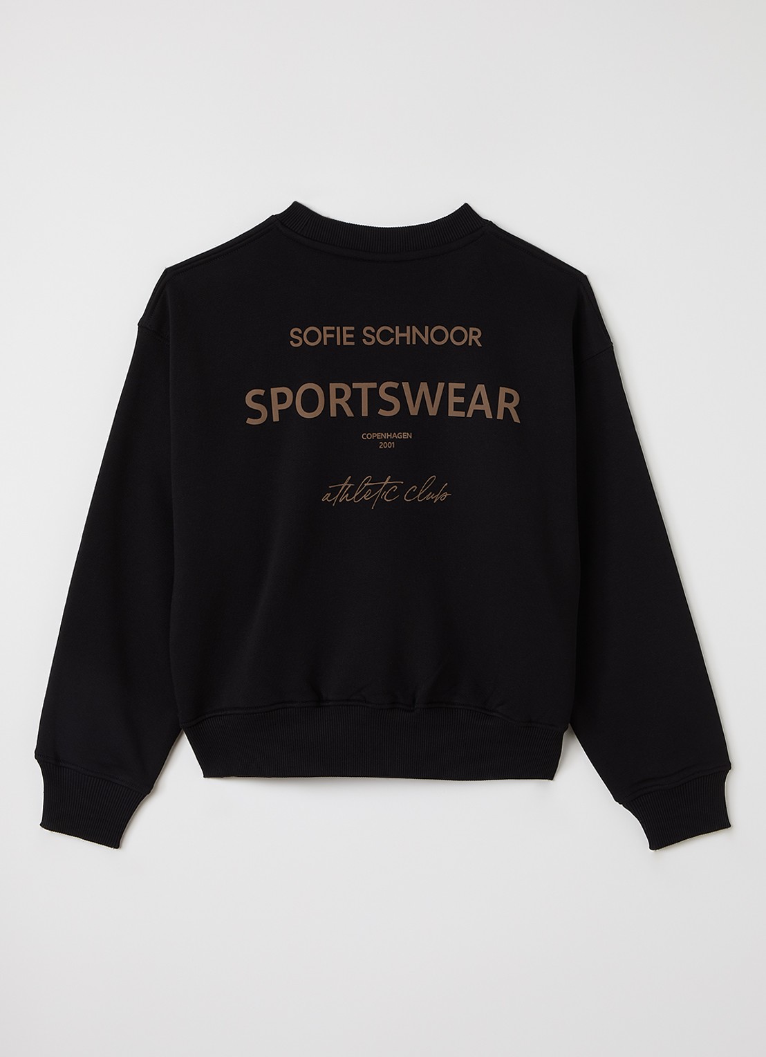 Sofie Schnoor Sweater met logo- en backprint - voorkant 2 zwart