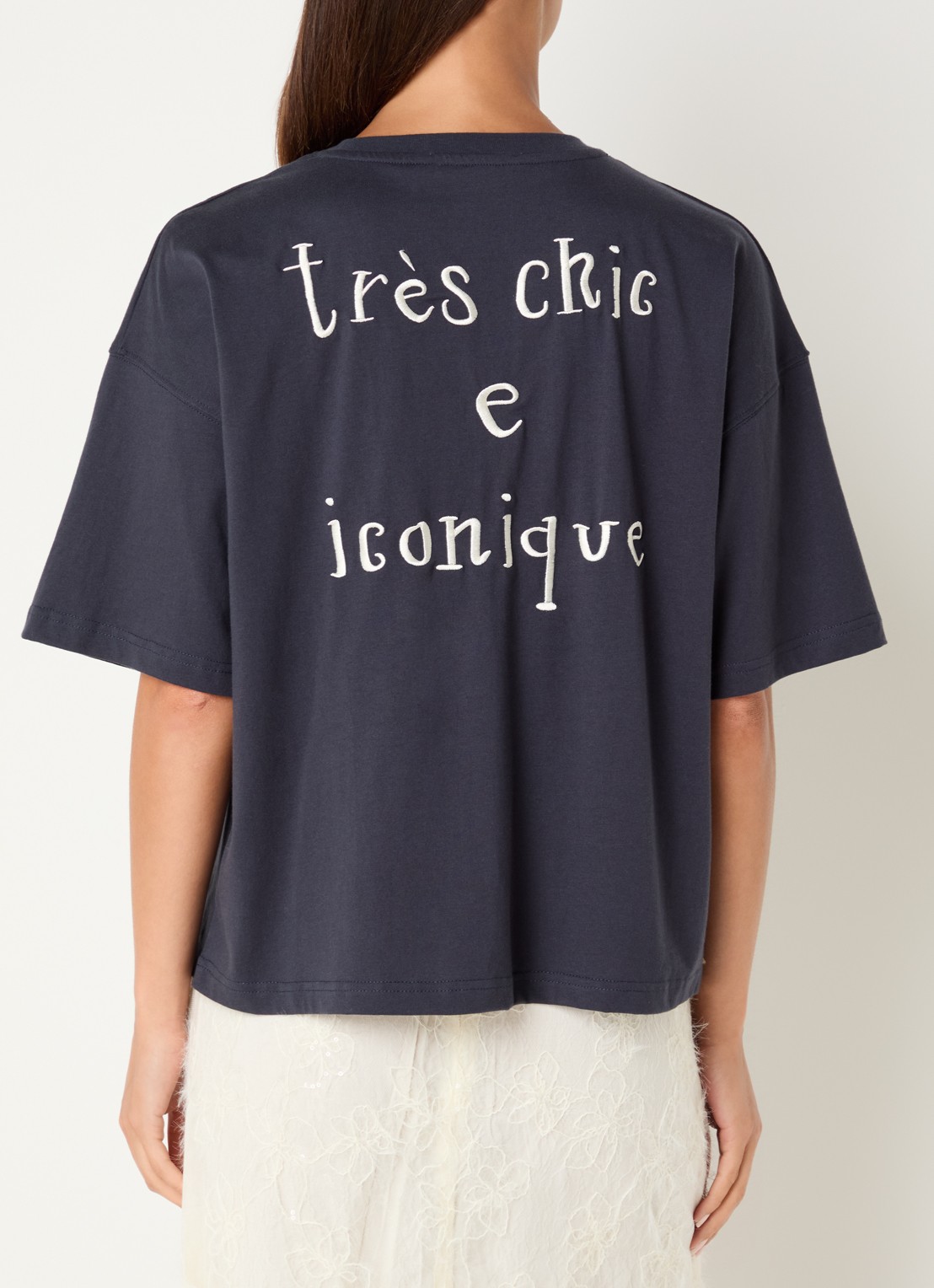 Sofie Schnoor Verasw T-shirt met borduring - detail 2 donkerblauw
