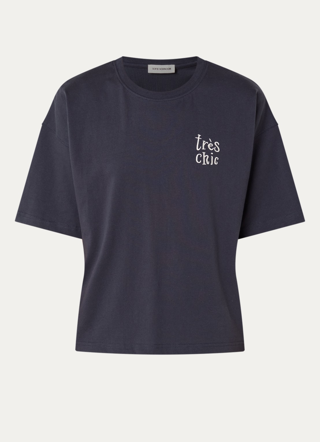 Sofie Schnoor Verasw T-shirt met borduring - voorkant 3 donkerblauw