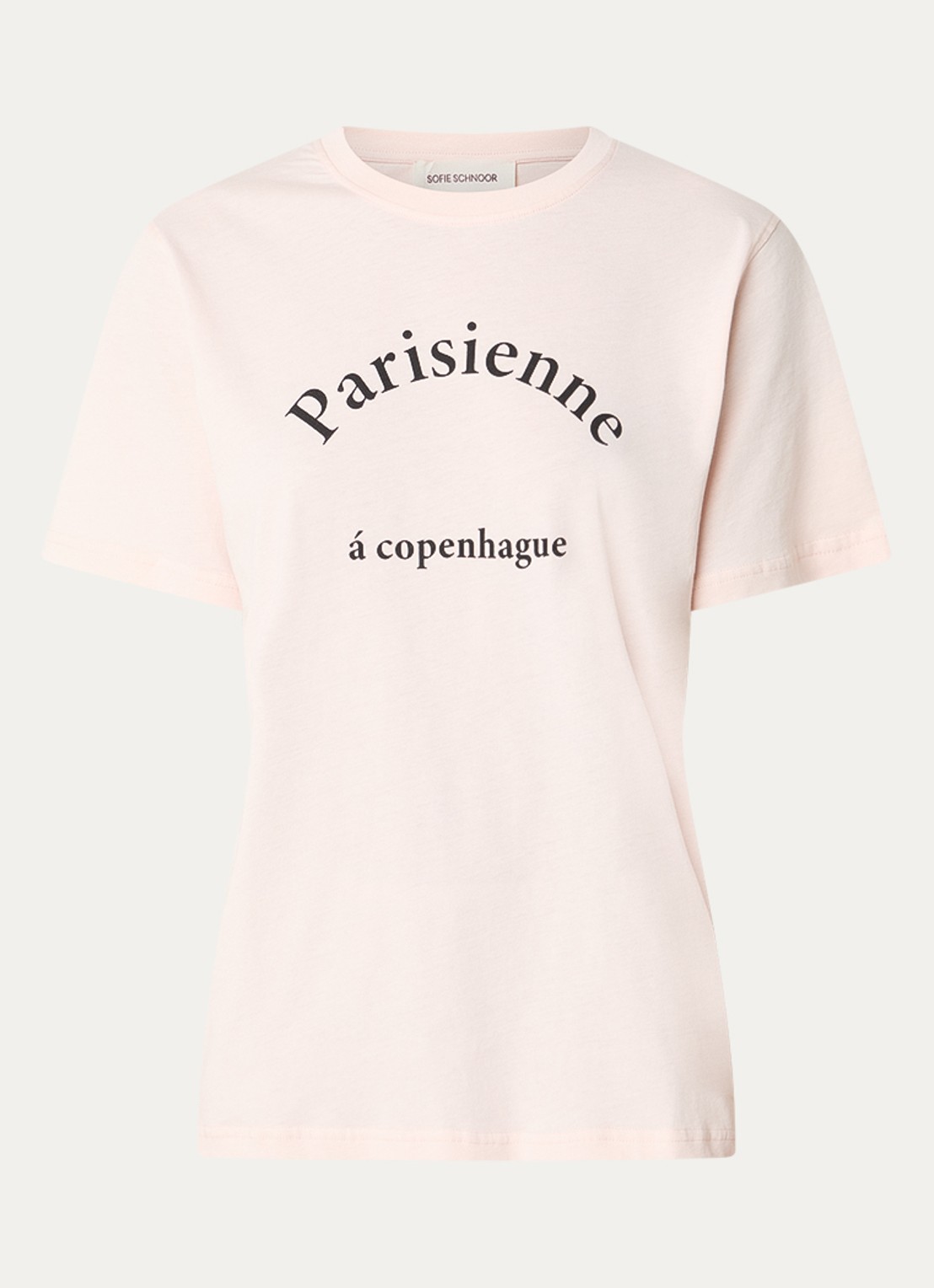 Sofie Schnoor Zena T-shirt met print - voorkant 2 zalmroze