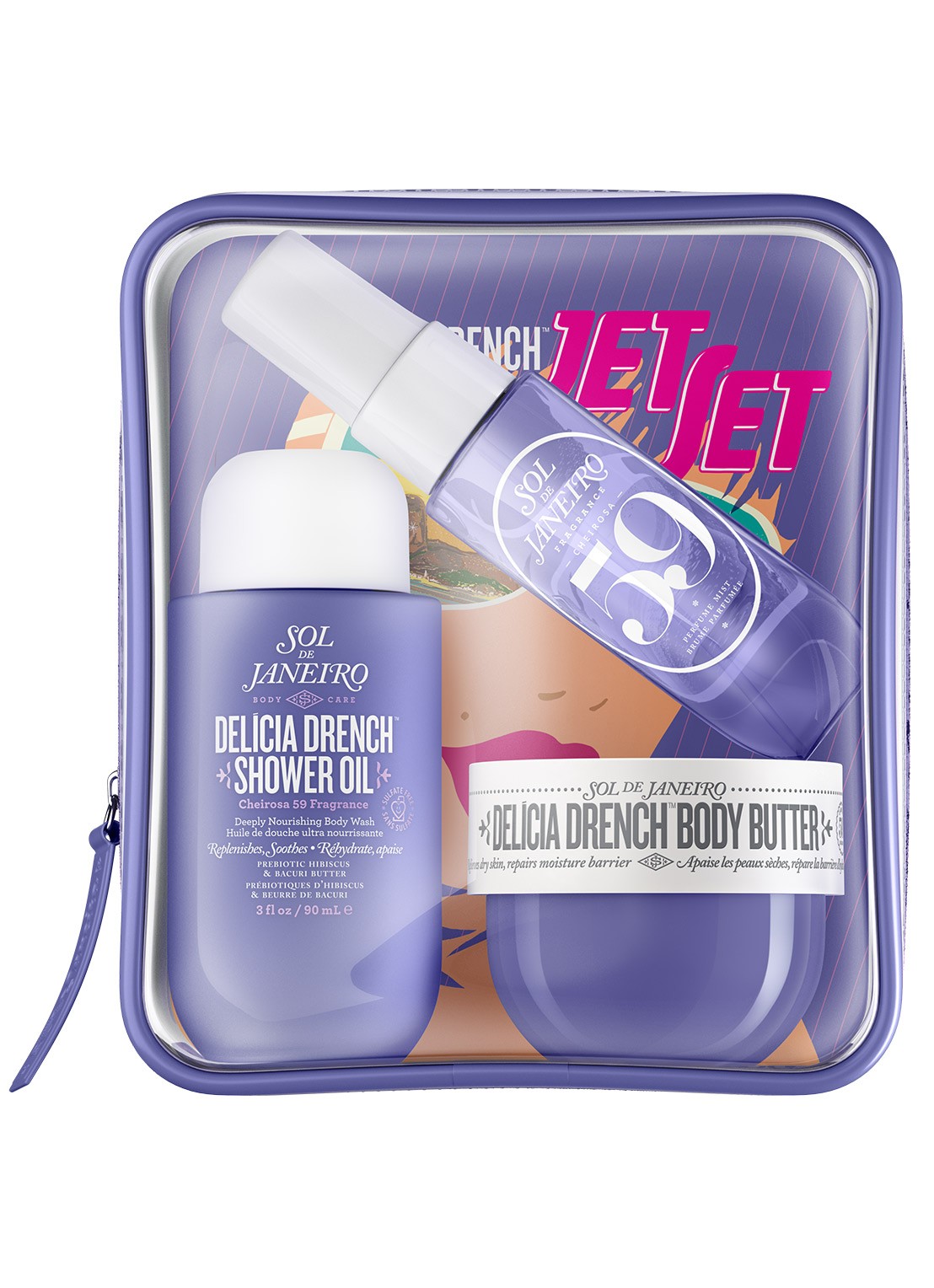 Sol de Janeiro Delicia Drench Jet Set - verzorgingsset - voorkant undefined