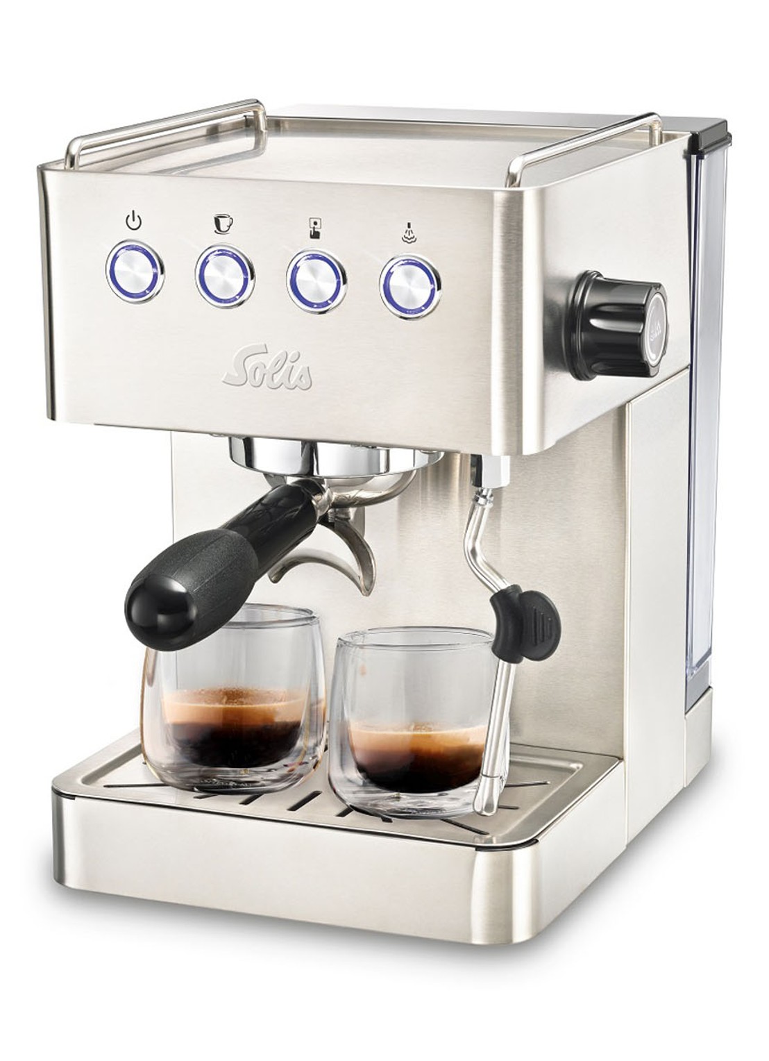 Solis Barista Gran Gusto espressomachine 1014 - voorkant zilver
