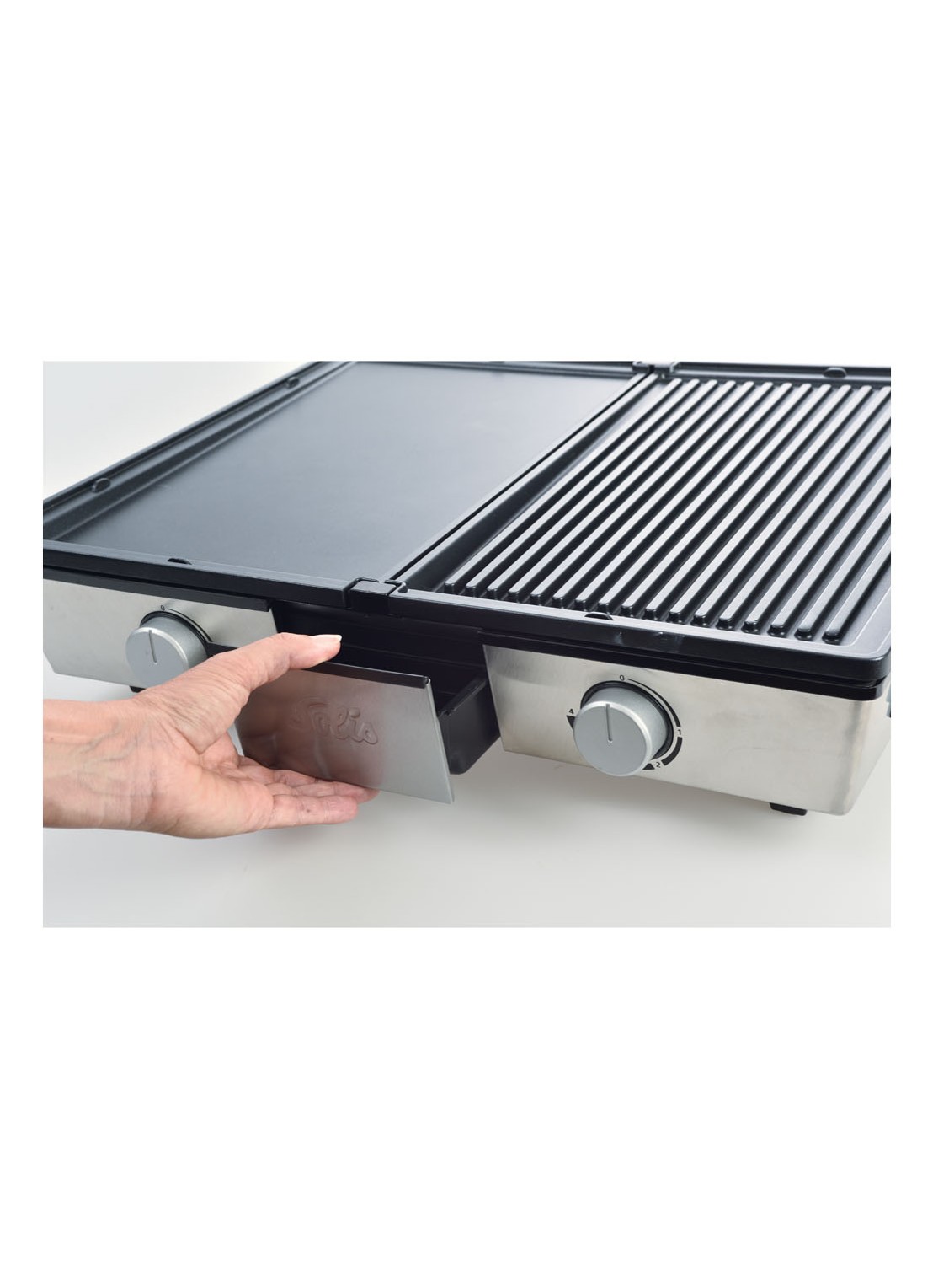 Solis Deli contactgrill  49,5 x 40,5 cm - detail 5 zilver