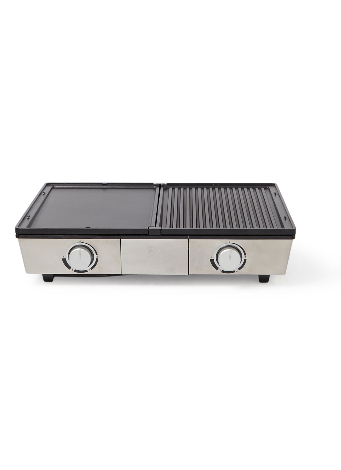 Solis Deli contactgrill  49,5 x 40,5 cm - voorkant zilver