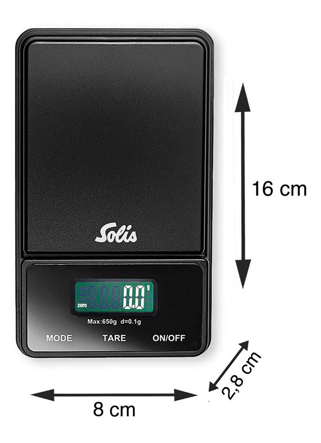 Solis Digital Pocket Scale keukenweegschaal 12,3 cm - detail 3 zwart