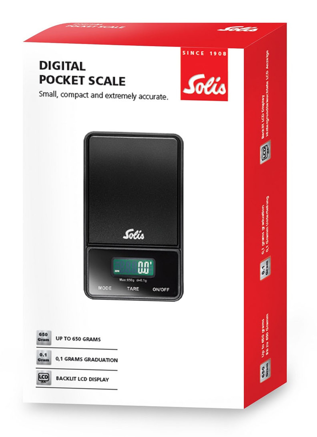 Solis Digital Pocket Scale keukenweegschaal 12,3 cm - detail 4 zwart