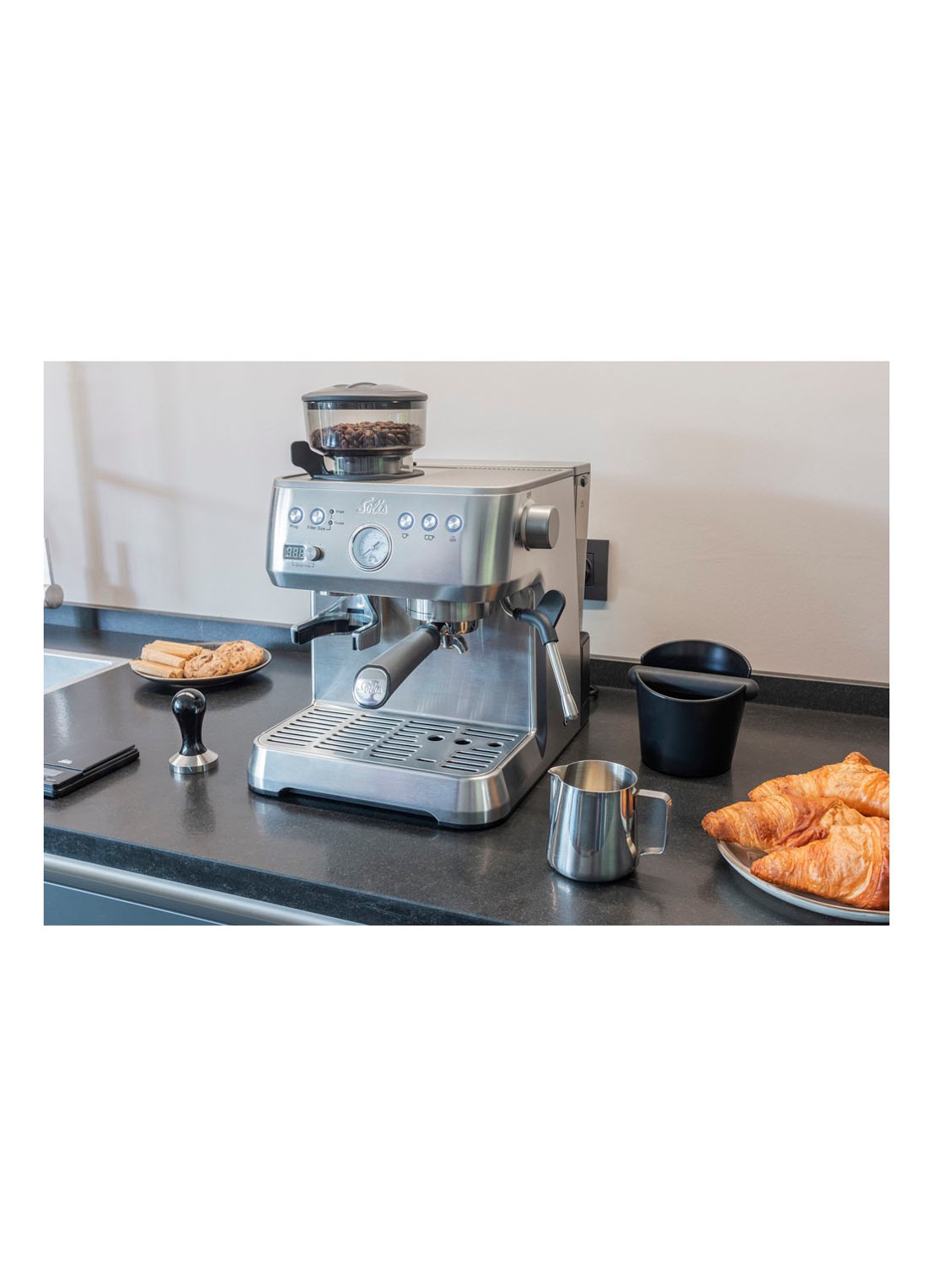 Solis Grind & Infuse Perfetta espressomachine 1019  - detail 3 zilver