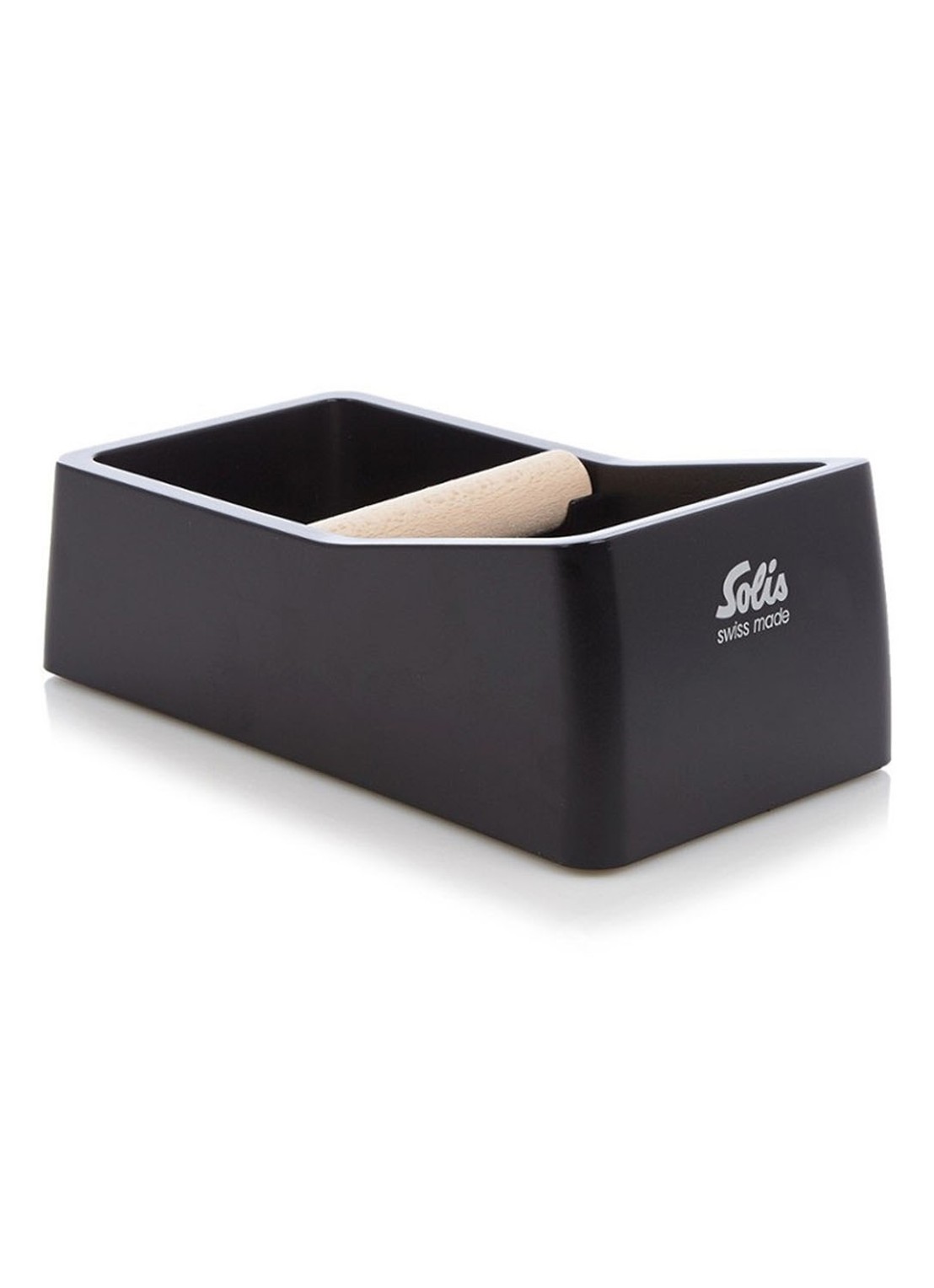 Solis Knock-Box koffie uitklopbak 22,5 x 11,8 cm - voorkant zwart