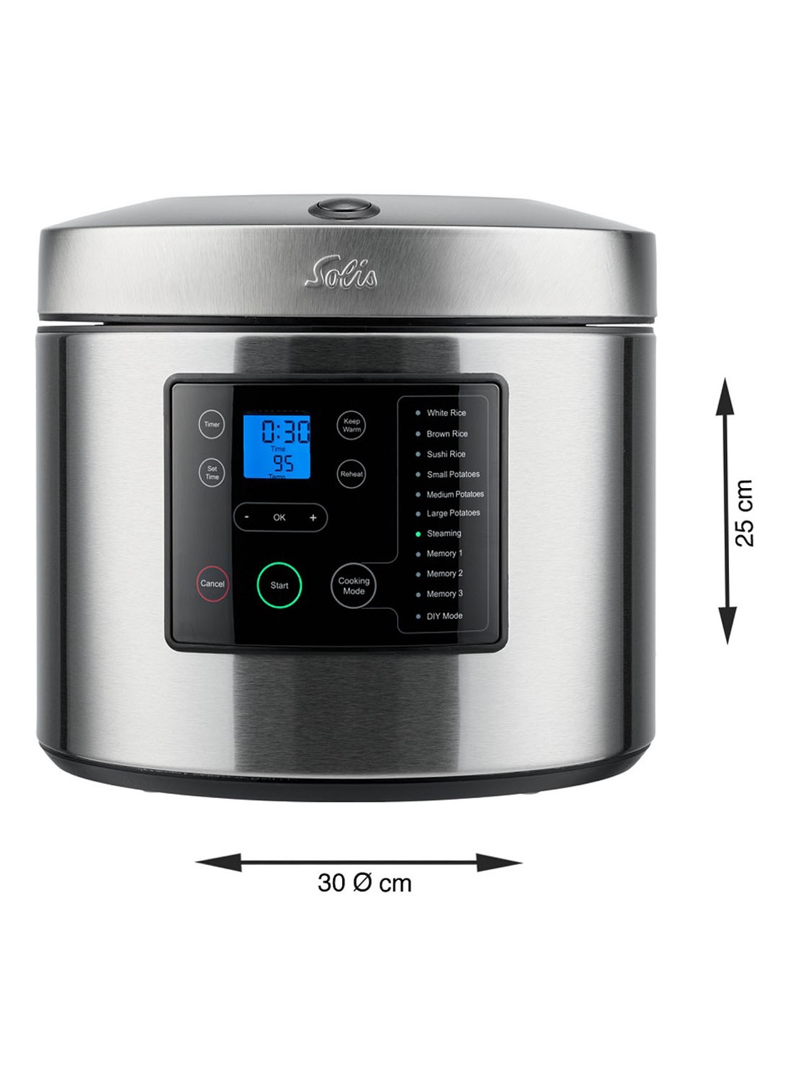 Solis Rice & Potato Cooker aardappel- en rijstkoker 8161  - detail 6 zilver
