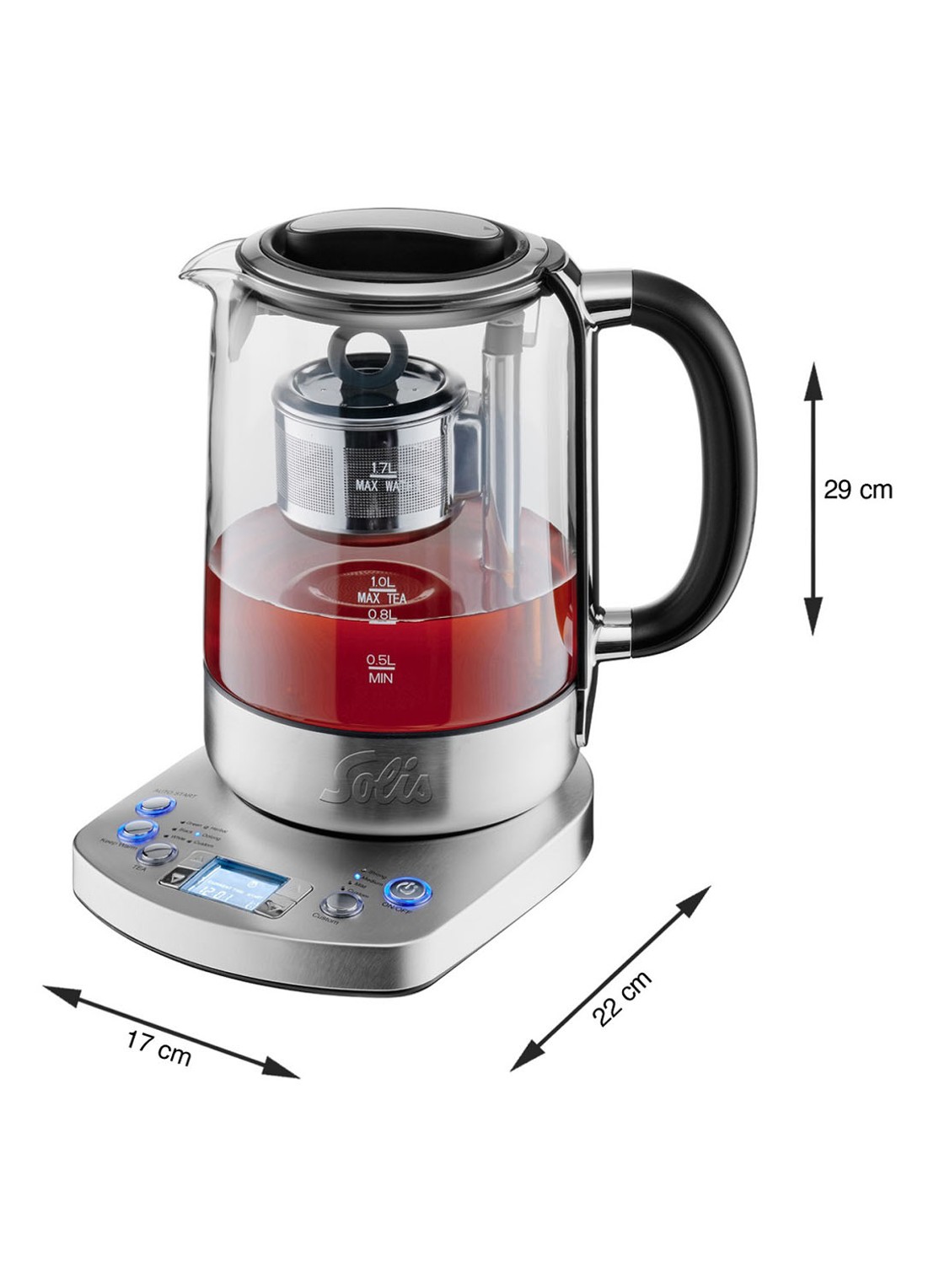 Solis Tea Kettle Automatic waterkoker 1,7 liter 5518 - detail 4 zilver