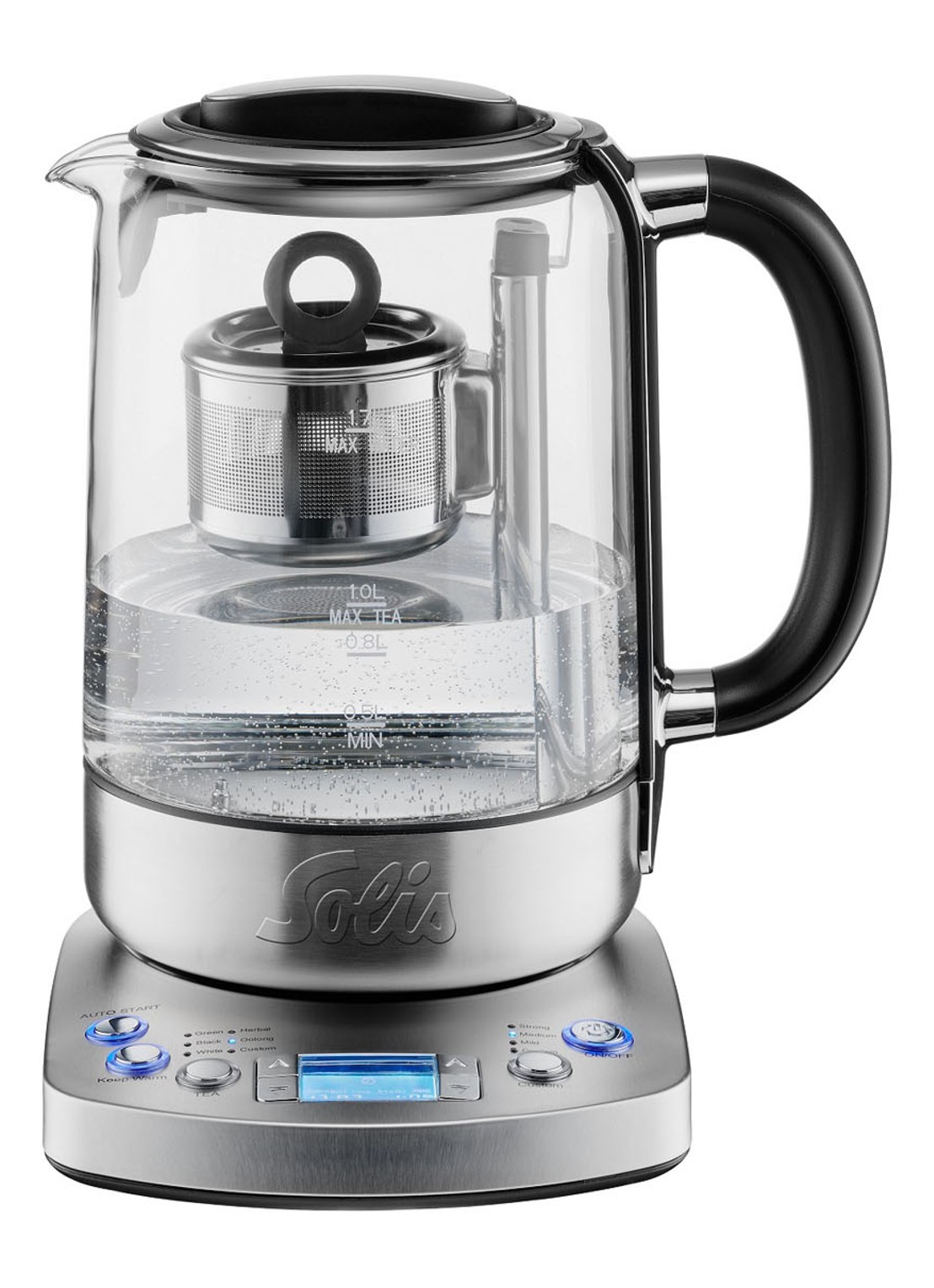 Solis Tea Kettle Automatic waterkoker 1,7 liter 5518 - voorkant 6 zilver